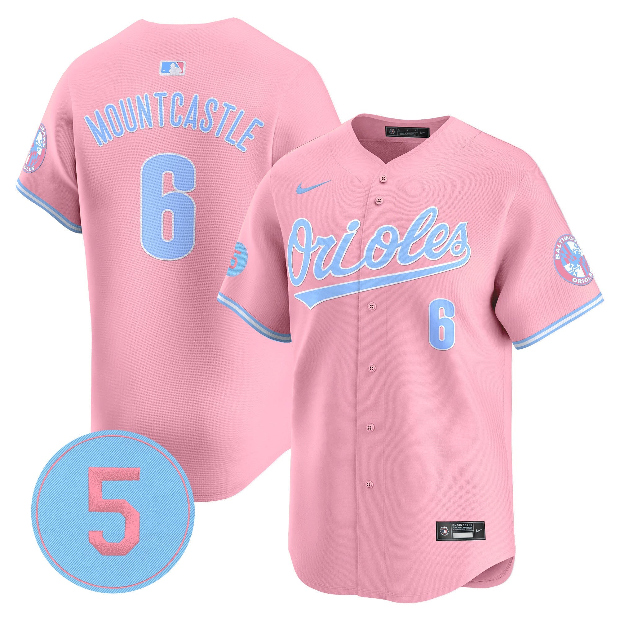 Unisex Bubblegum Pink Robinson Patch Vapor Premier Limited Jersey