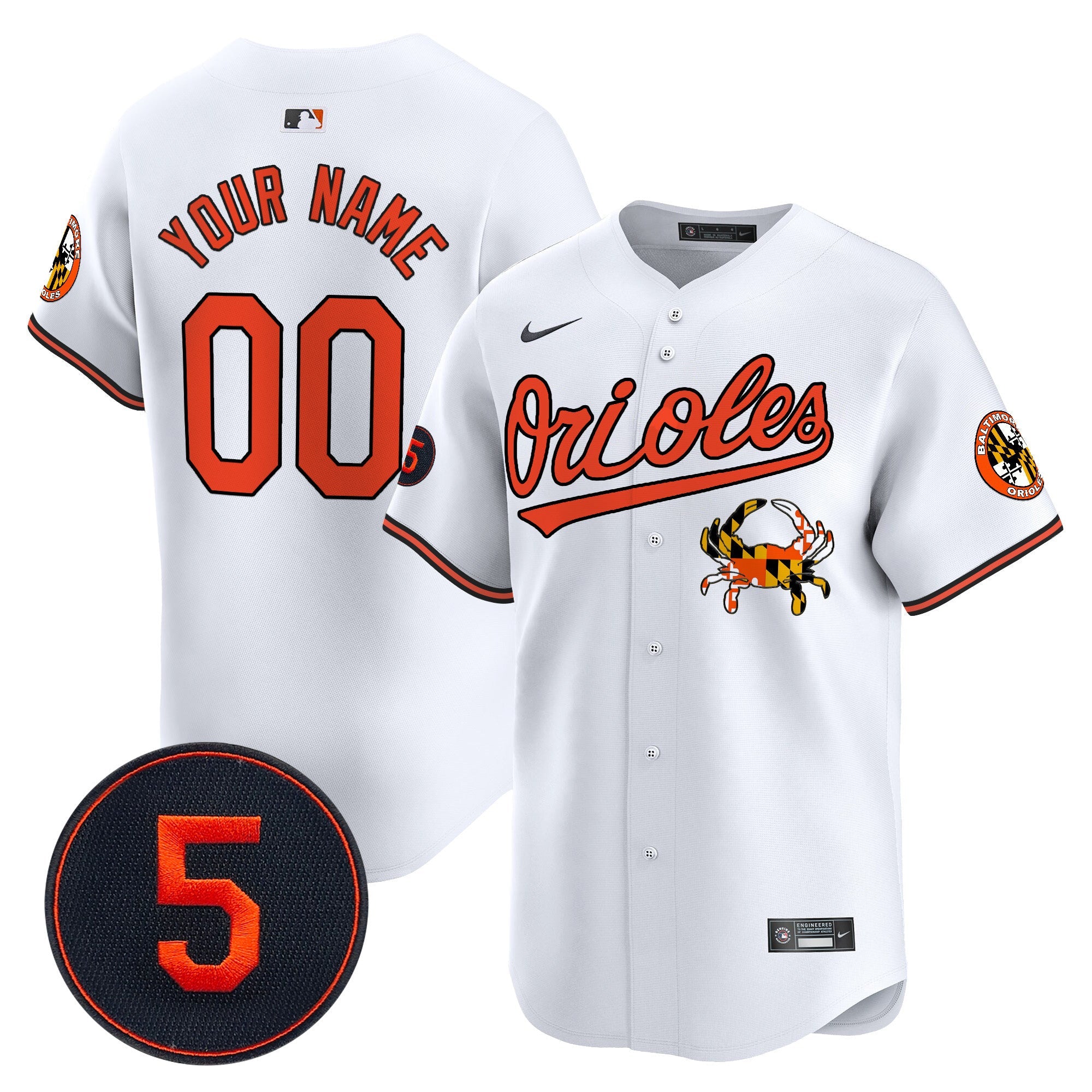 Baltimore Robinson Patch Vapor Premier Limited Custom Jersey V9
