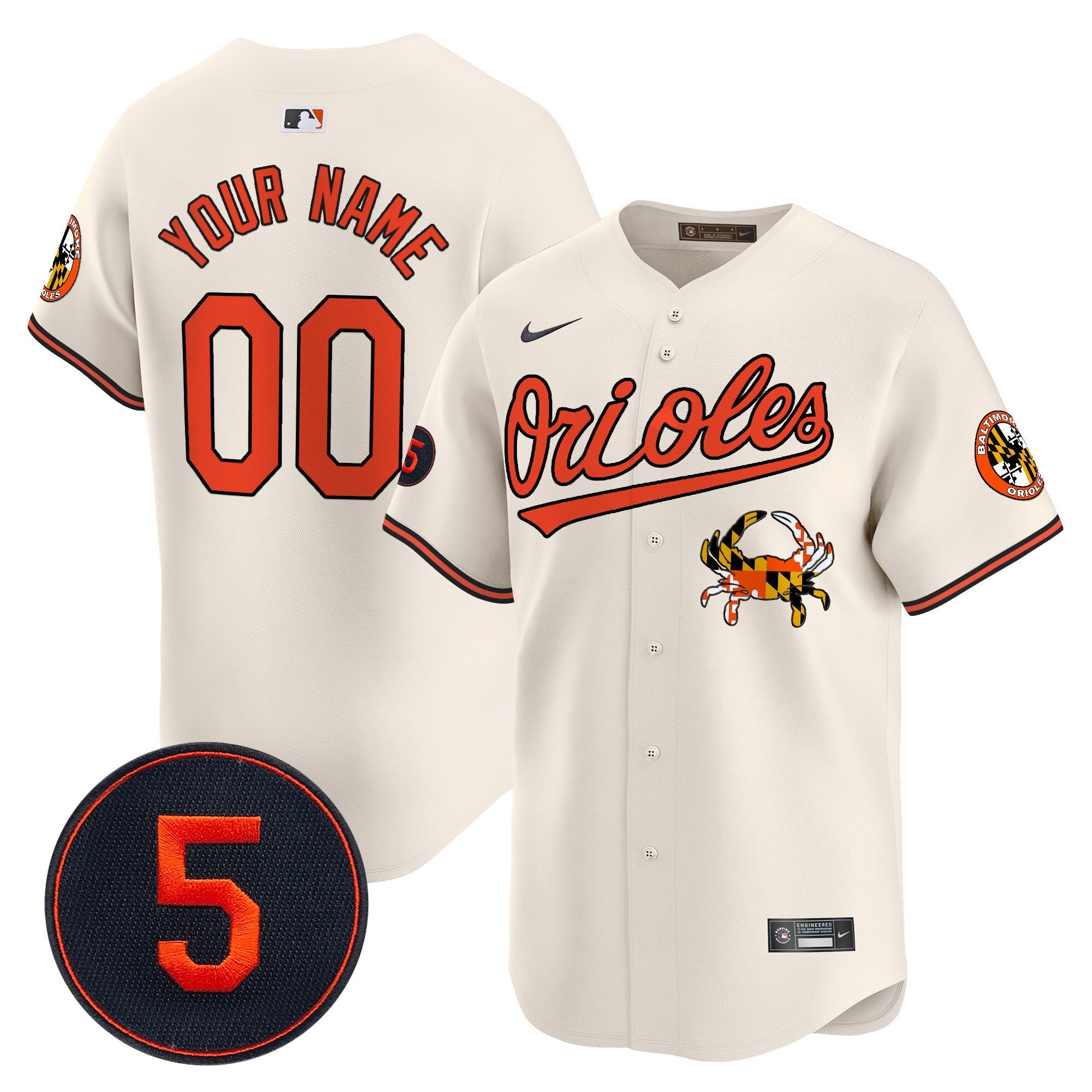 Baltimore Robinson Patch Vapor Premier Limited Custom Jersey V9