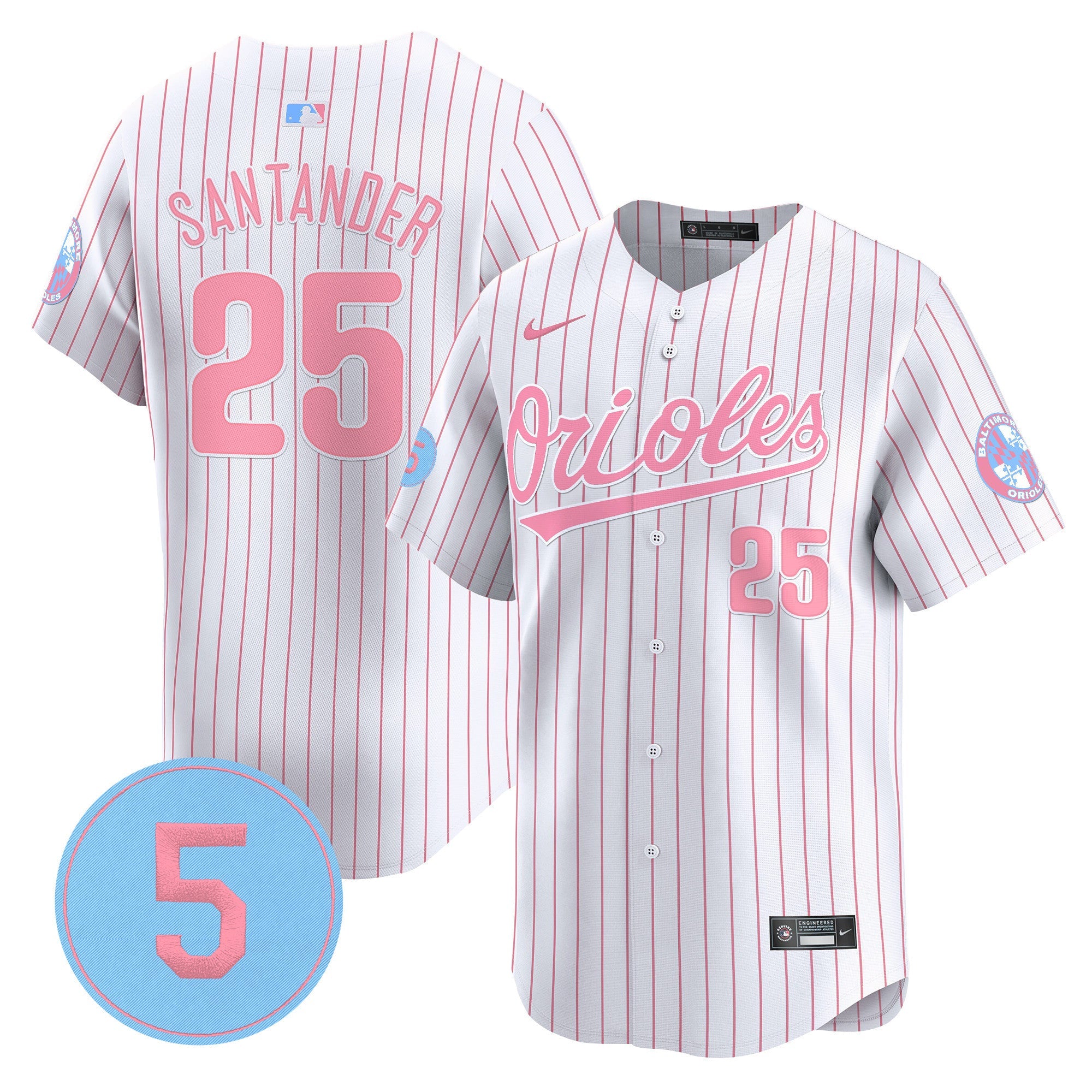 Unisex Bubblegum Pink Robinson Patch Vapor Premier Limited Jersey