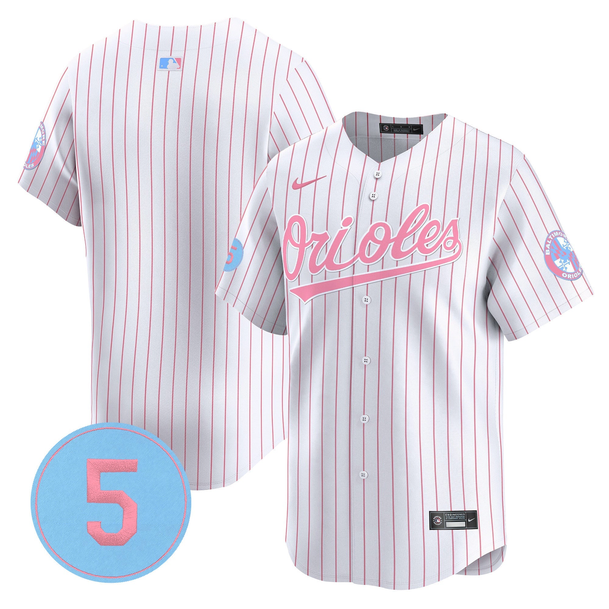 Unisex Bubblegum Pink Robinson Patch Vapor Premier Limited Jersey