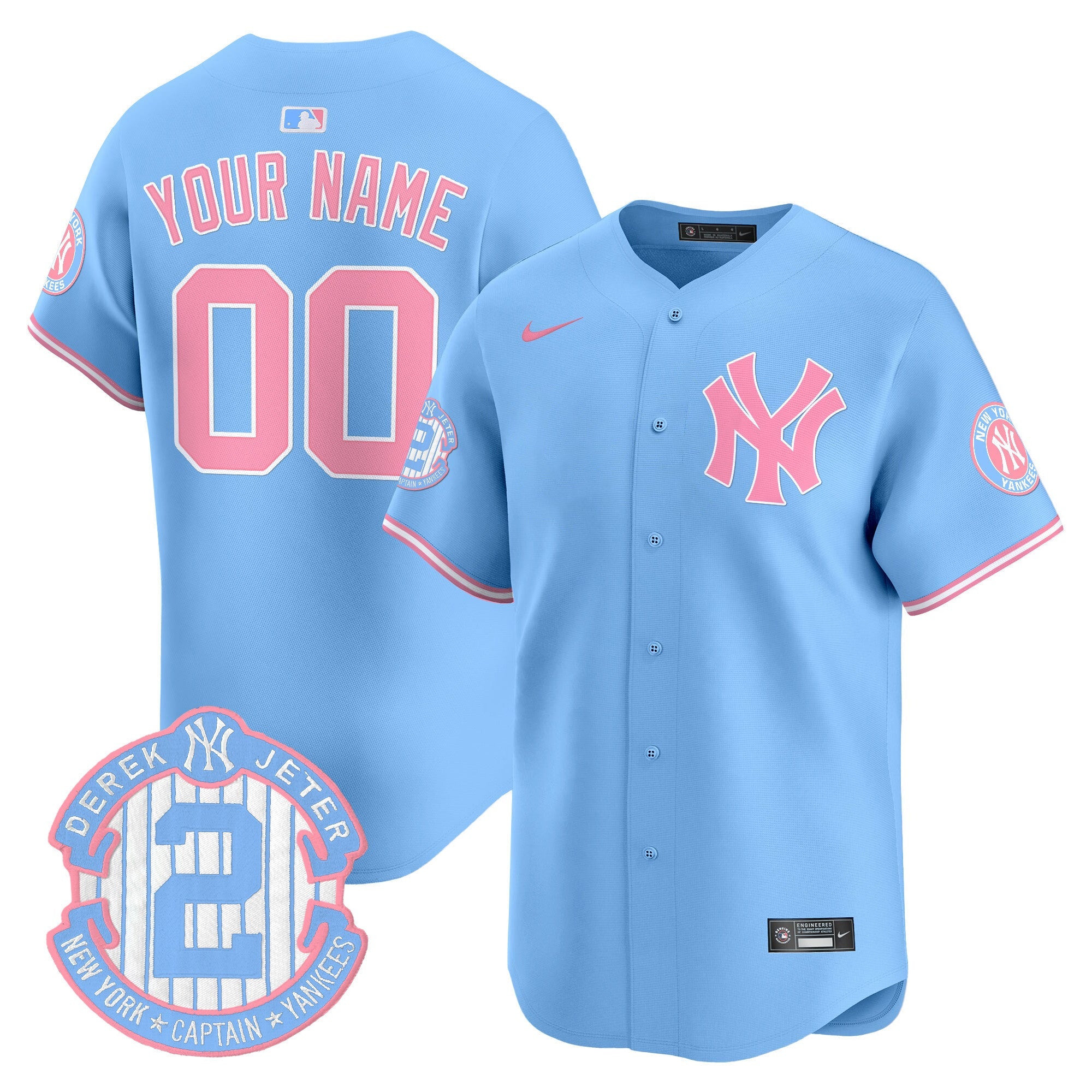 New York Bubblegum Pink Vapor Premier Limited Custom Jersey