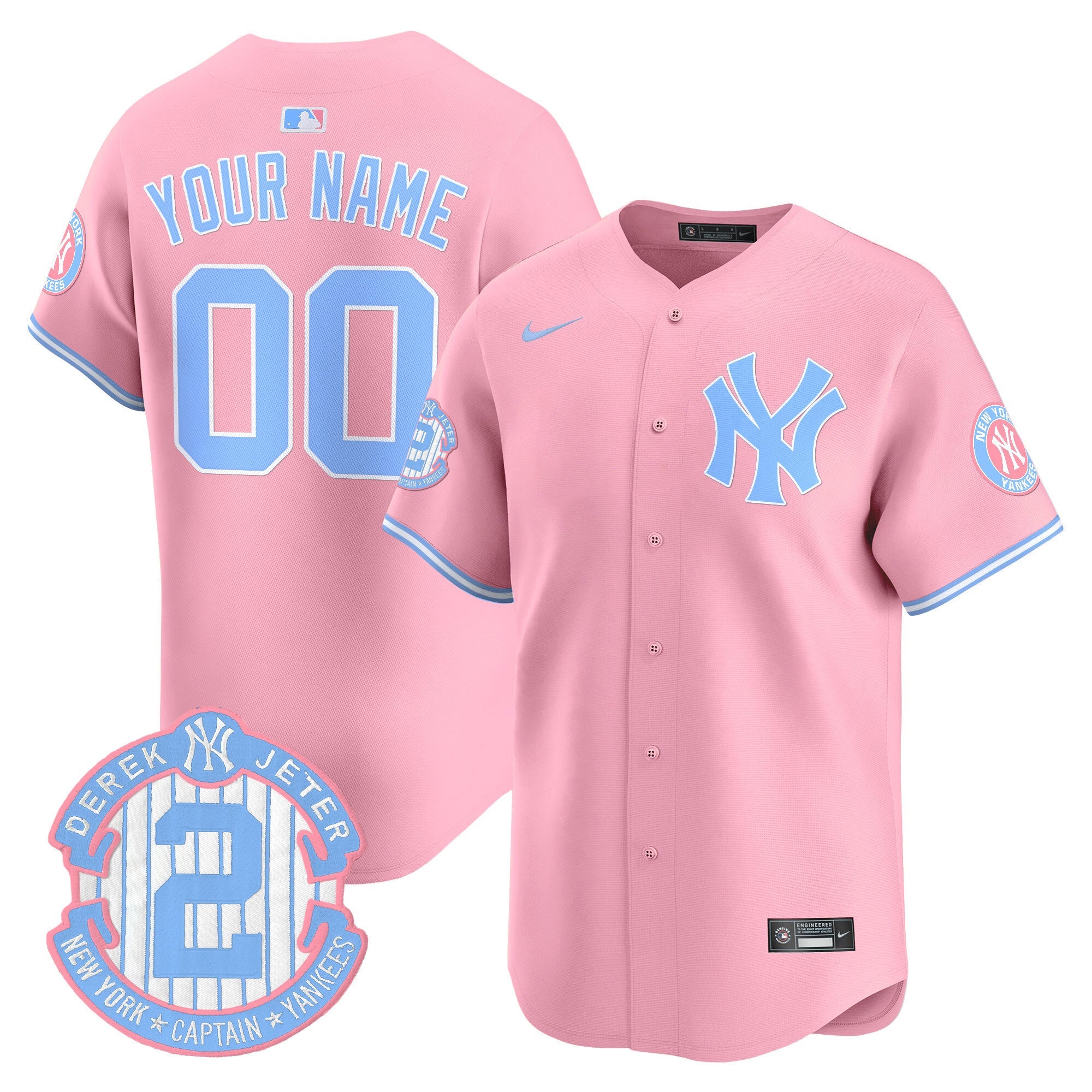 New York Bubblegum Pink Vapor Premier Limited Custom Jersey
