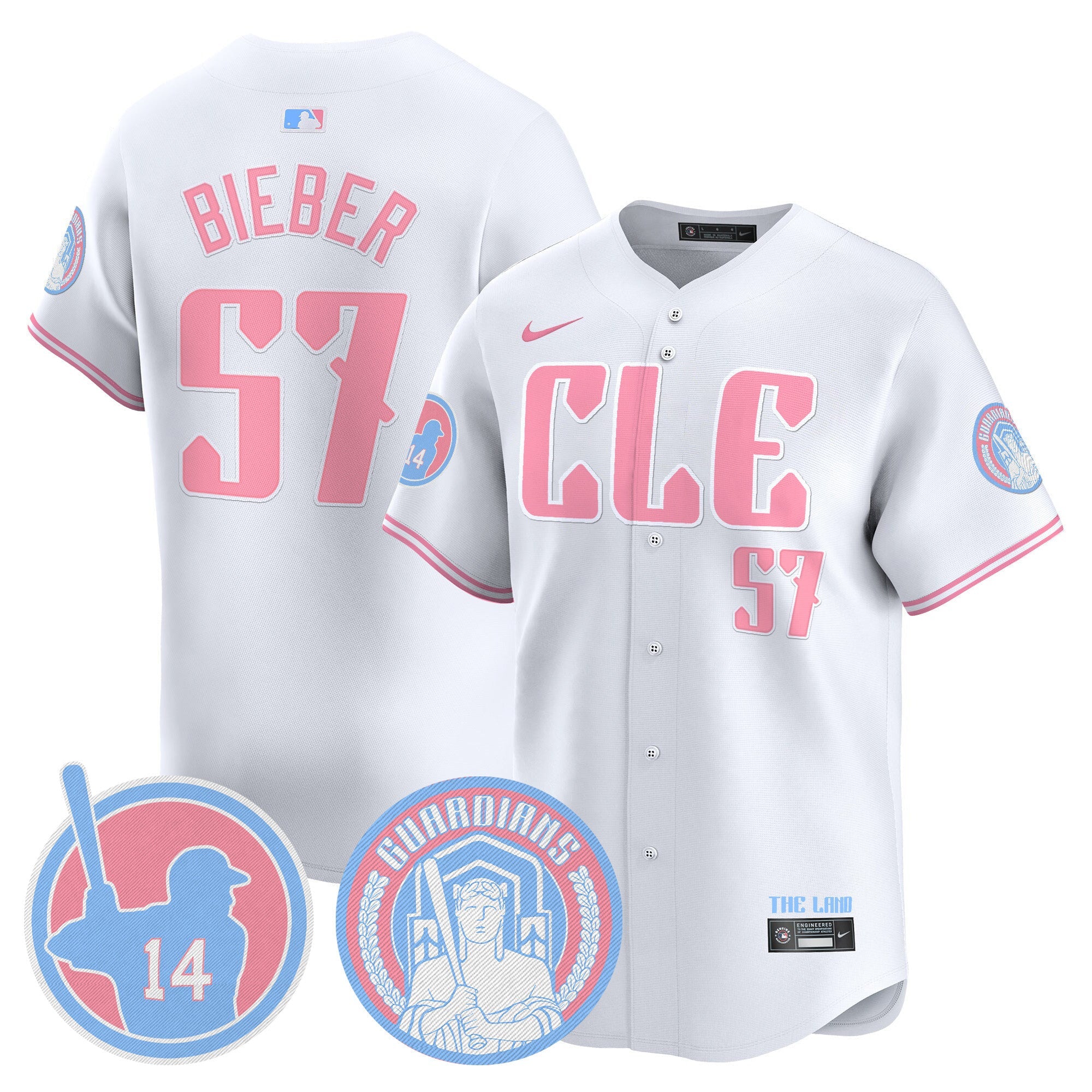 Unisex Cleveland Bubblegum Pink Vapor Premier Limited Jersey
