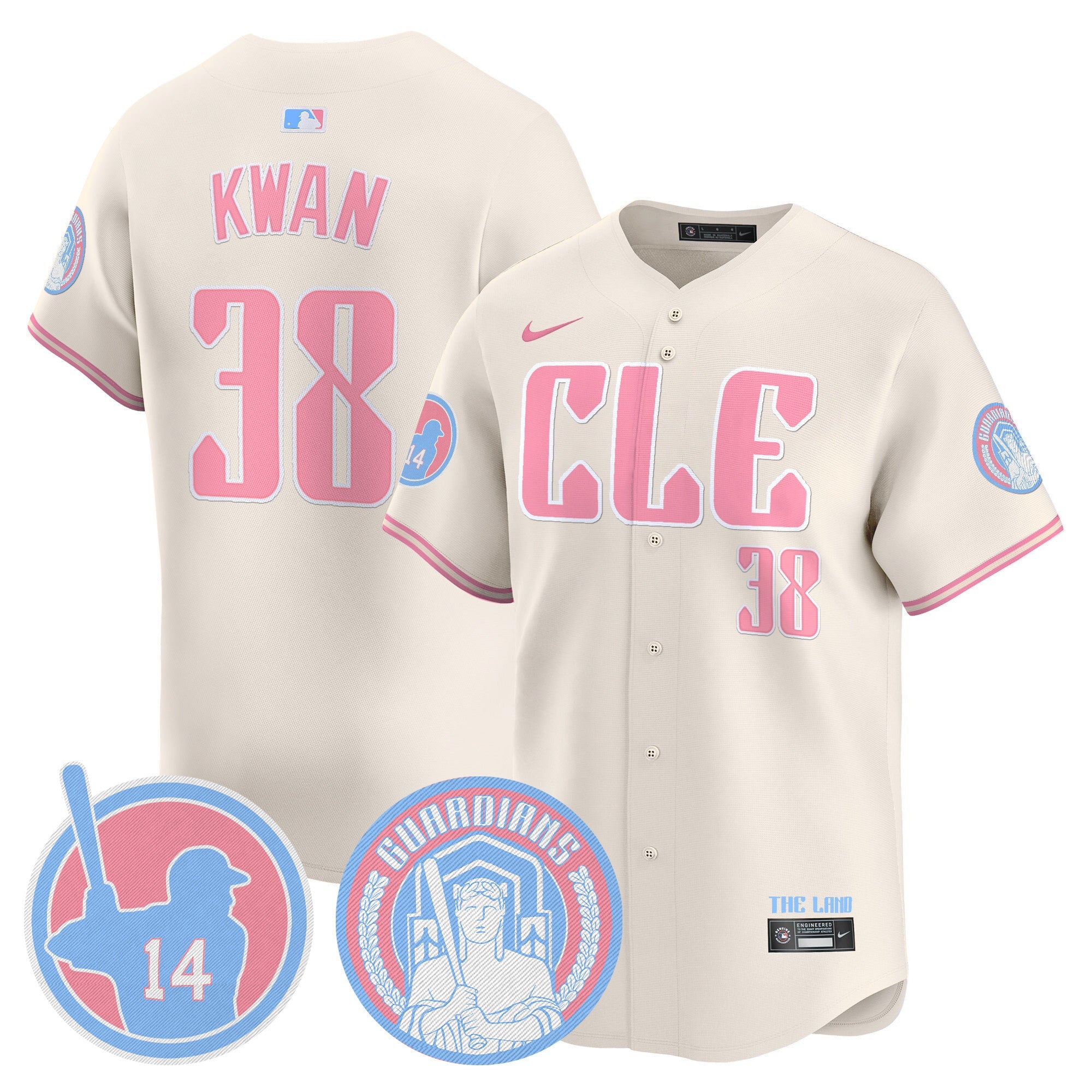 Unisex Cleveland Bubblegum Pink Vapor Premier Limited Jersey