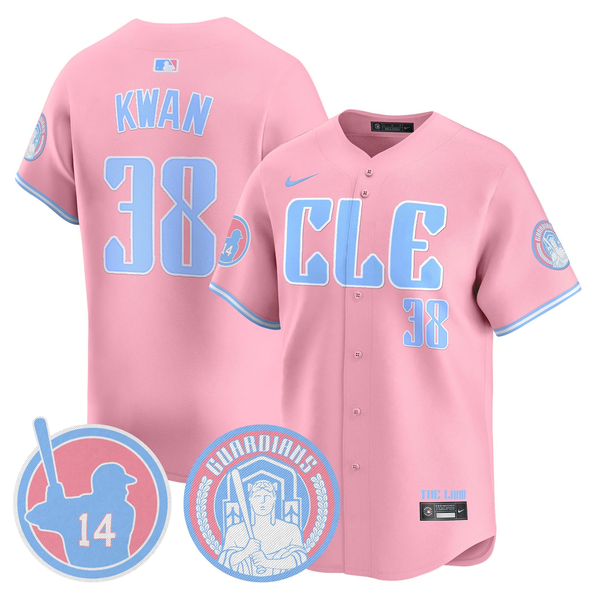 Unisex Cleveland Bubblegum Pink Vapor Premier Limited Jersey