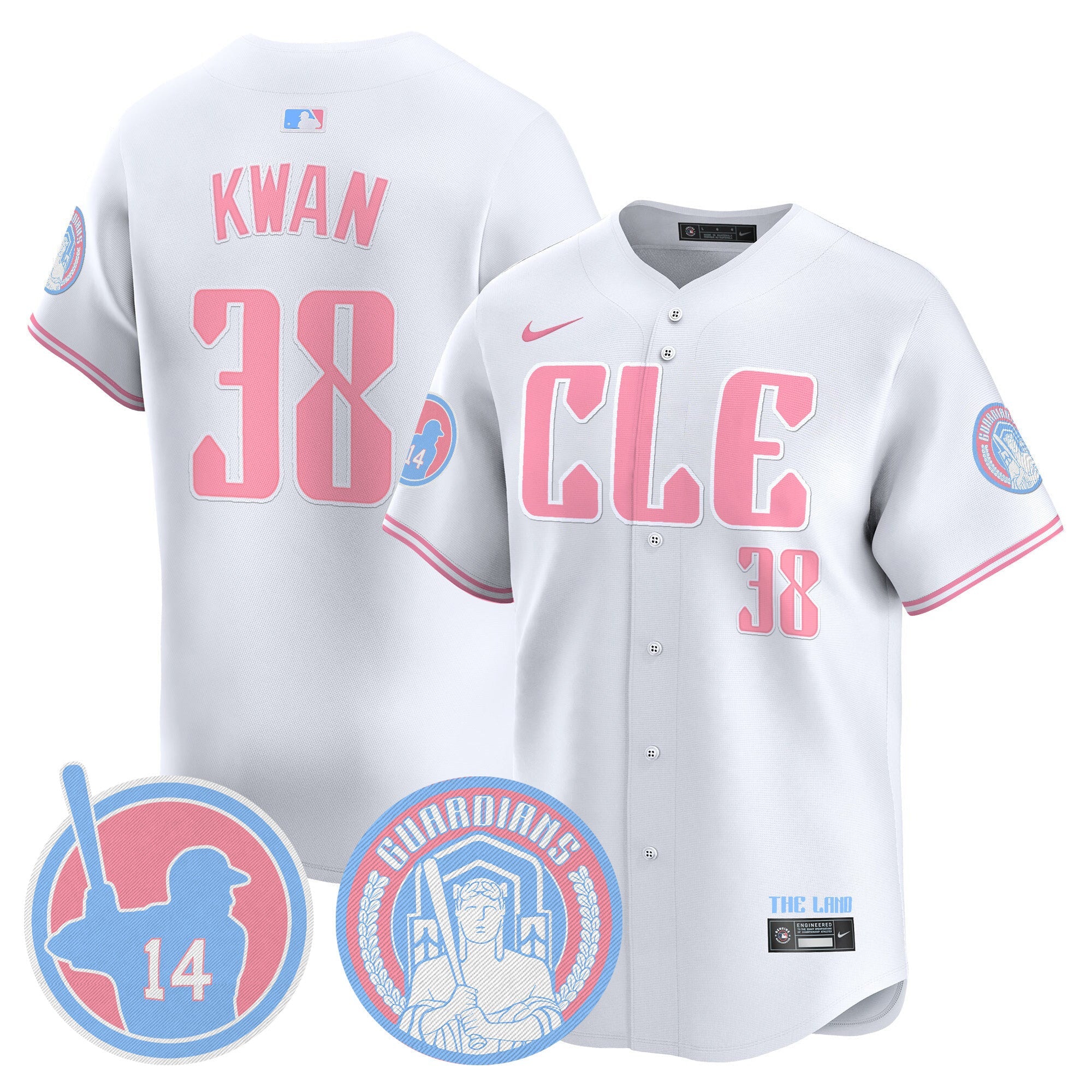 Unisex Cleveland Bubblegum Pink Vapor Premier Limited Jersey