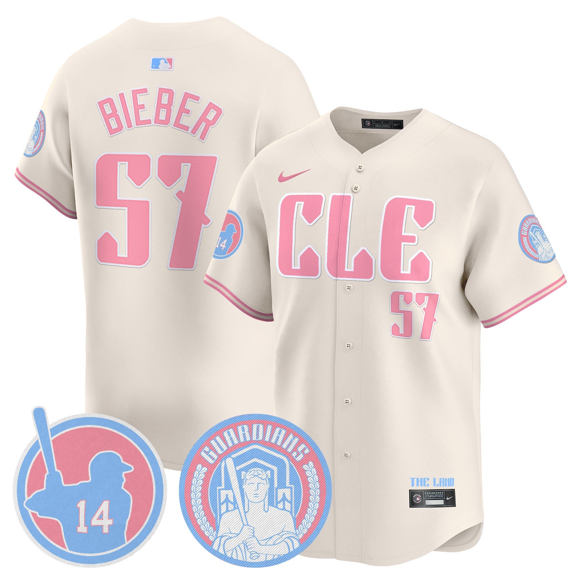 Unisex Cleveland Bubblegum Pink Vapor Premier Limited Jersey