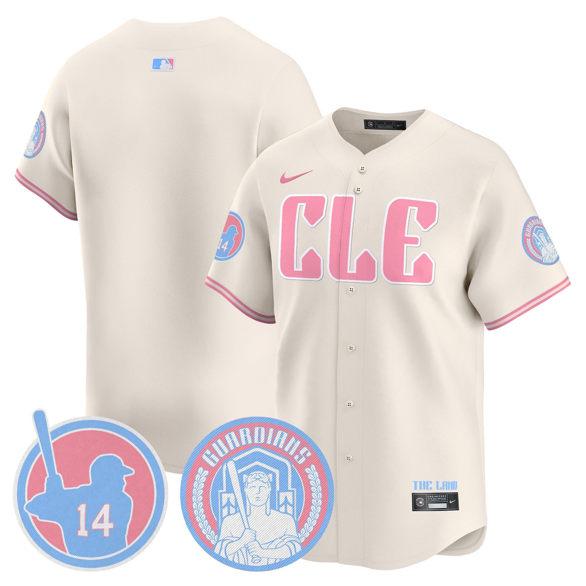 Unisex Cleveland Bubblegum Pink Vapor Premier Limited Jersey