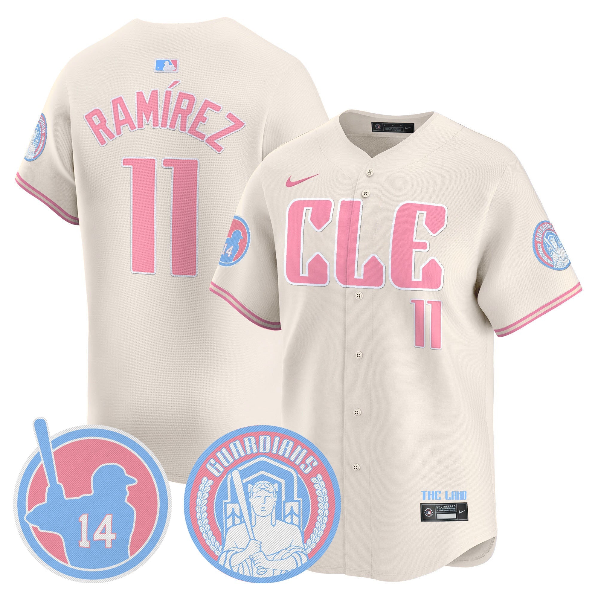 Unisex Cleveland Bubblegum Pink Vapor Premier Limited Jersey