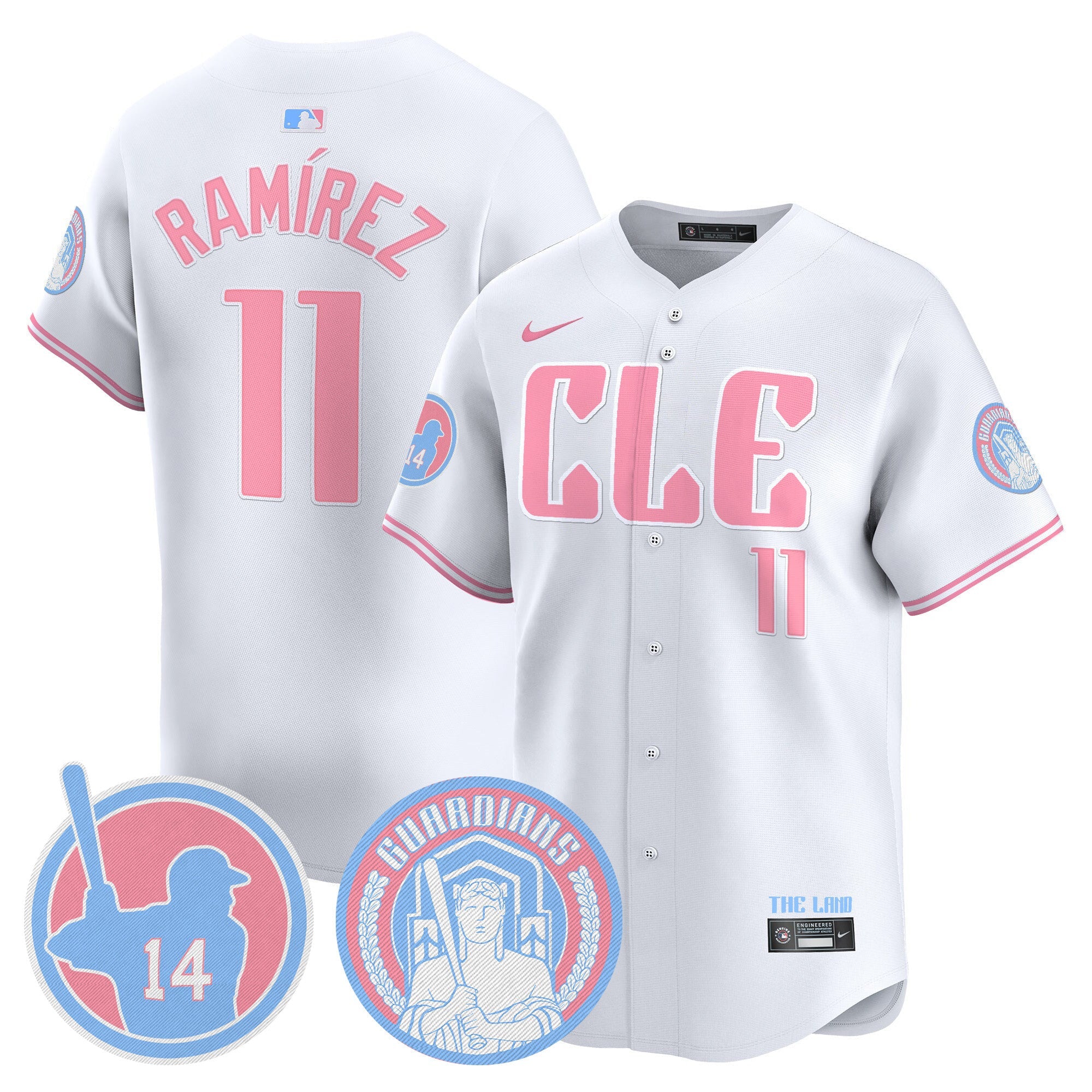 Unisex Cleveland Bubblegum Pink Vapor Premier Limited Jersey
