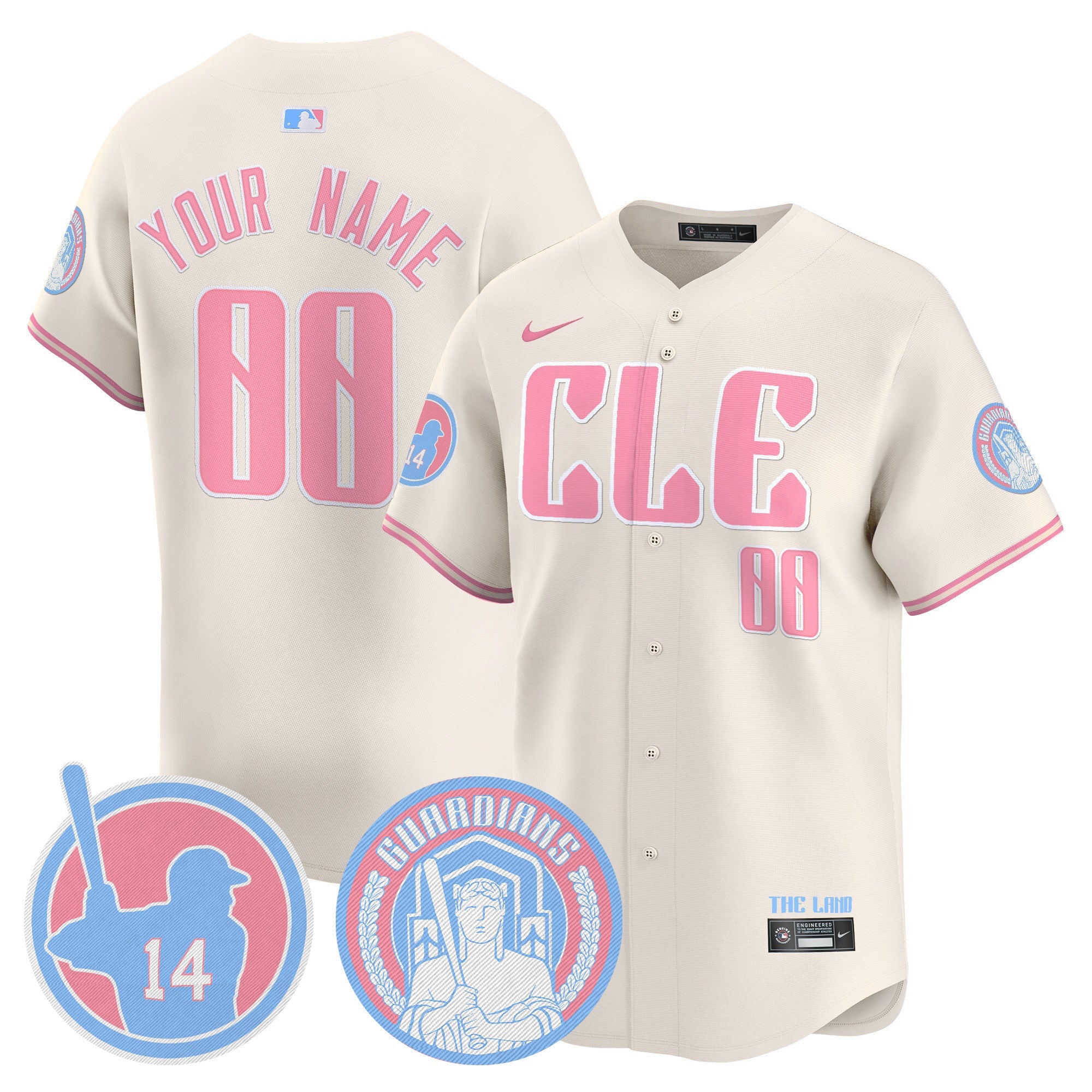 Cleveland Bubblegum Pink Vapor Premier Limited Custom Jersey