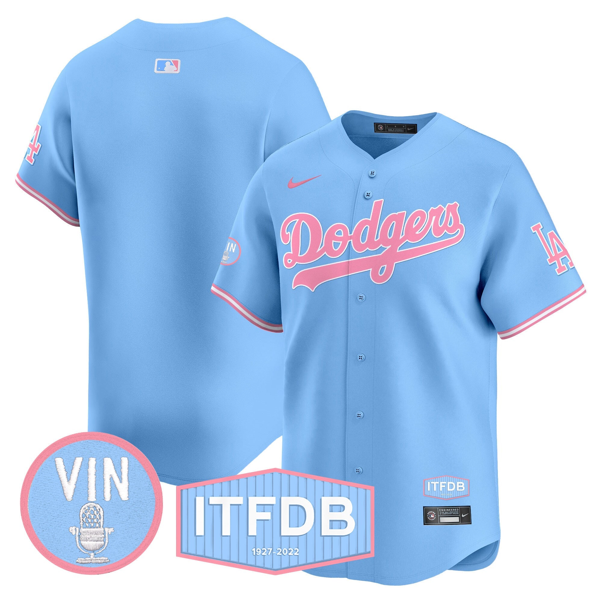 Unisex Vin ITFDB Patch Bubblegum Pink Vapor Premier Limited Jersey