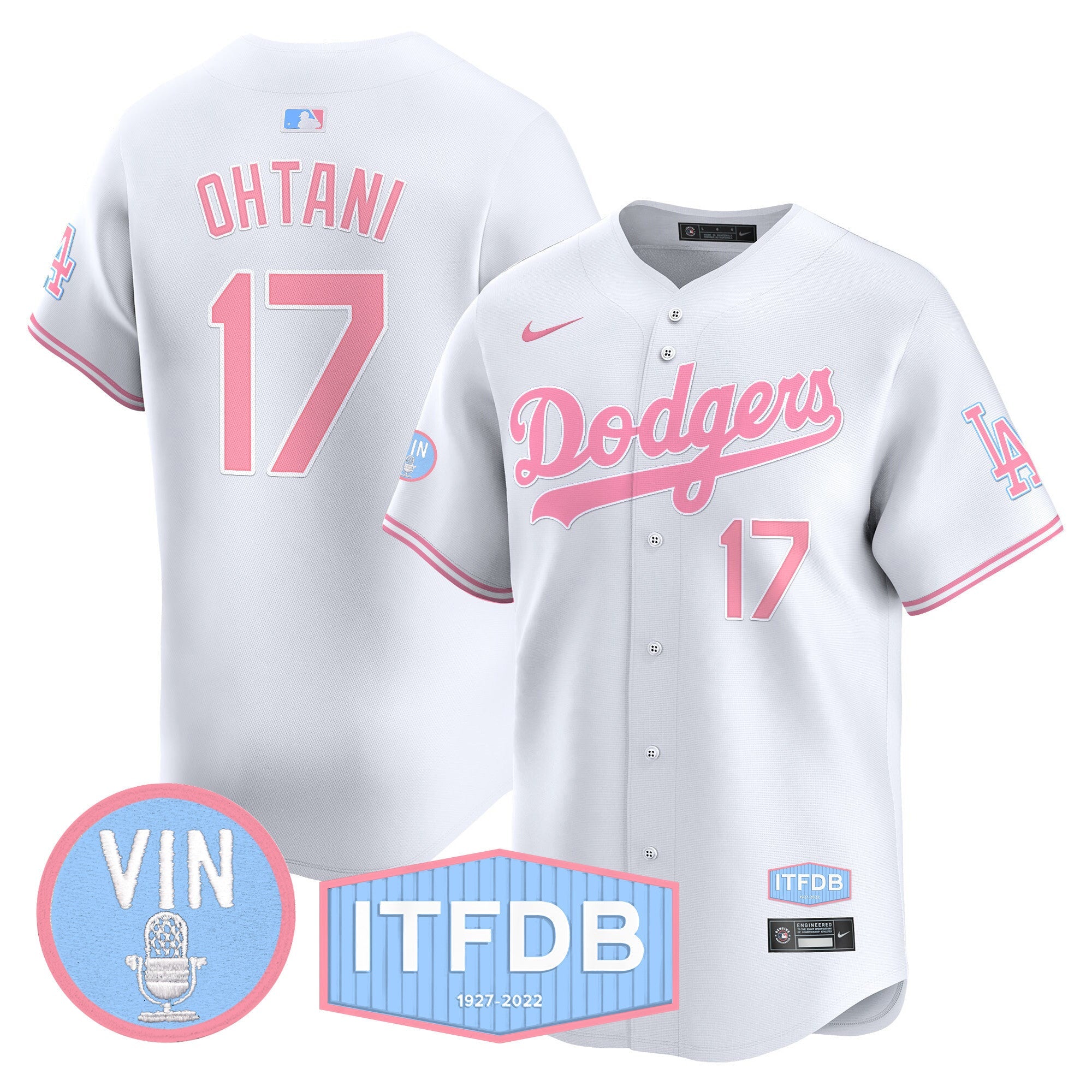 Unisex Vin ITFDB Patch Bubblegum Pink Vapor Premier Limited Jersey
