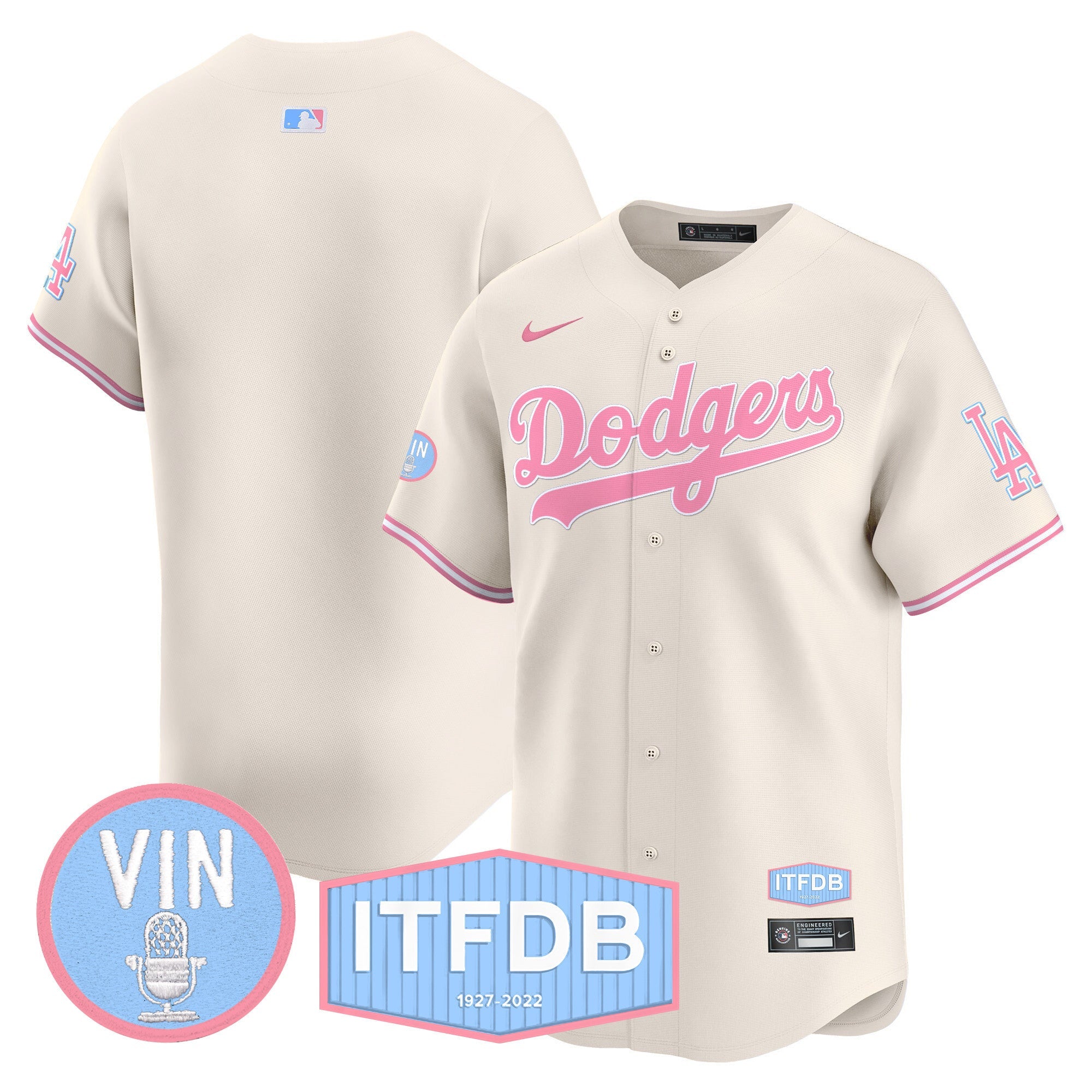Unisex Vin ITFDB Patch Bubblegum Pink Vapor Premier Limited Jersey