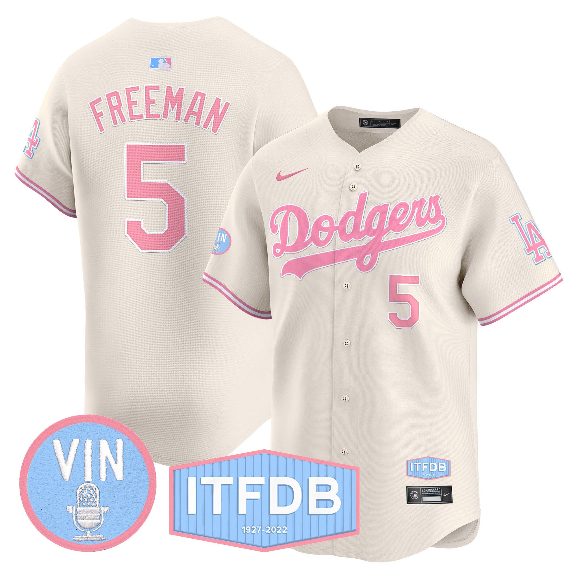 Unisex Vin ITFDB Patch Bubblegum Pink Vapor Premier Limited Jersey