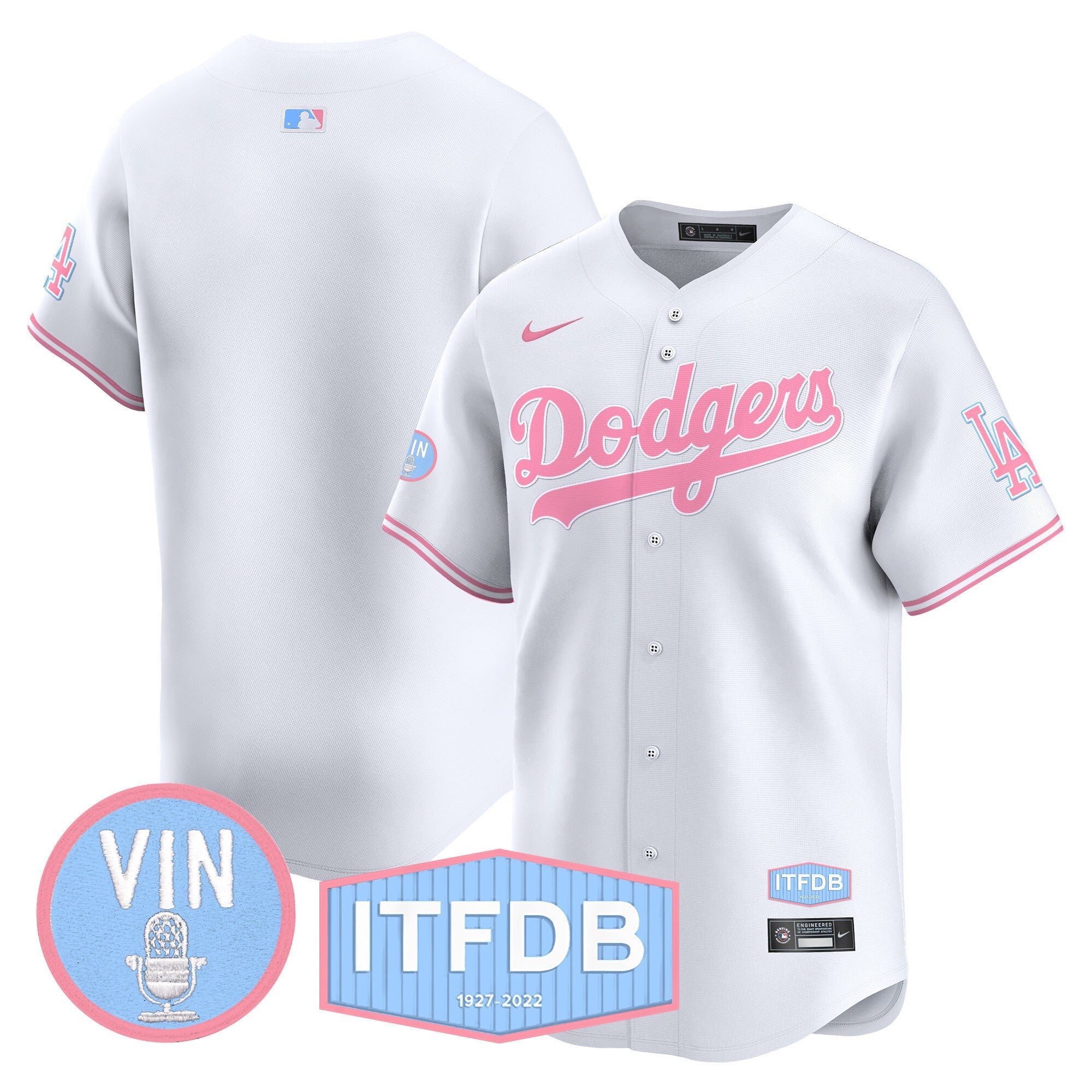 Unisex Vin ITFDB Patch Bubblegum Pink Vapor Premier Limited Jersey
