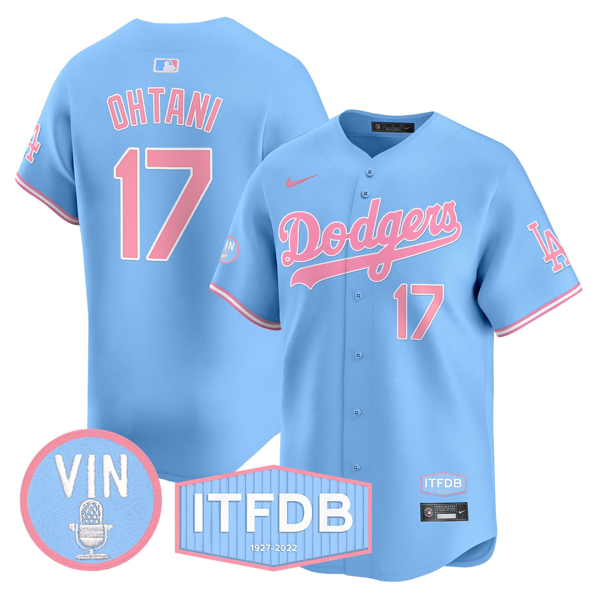 Unisex Vin ITFDB Patch Bubblegum Pink Vapor Premier Limited Jersey