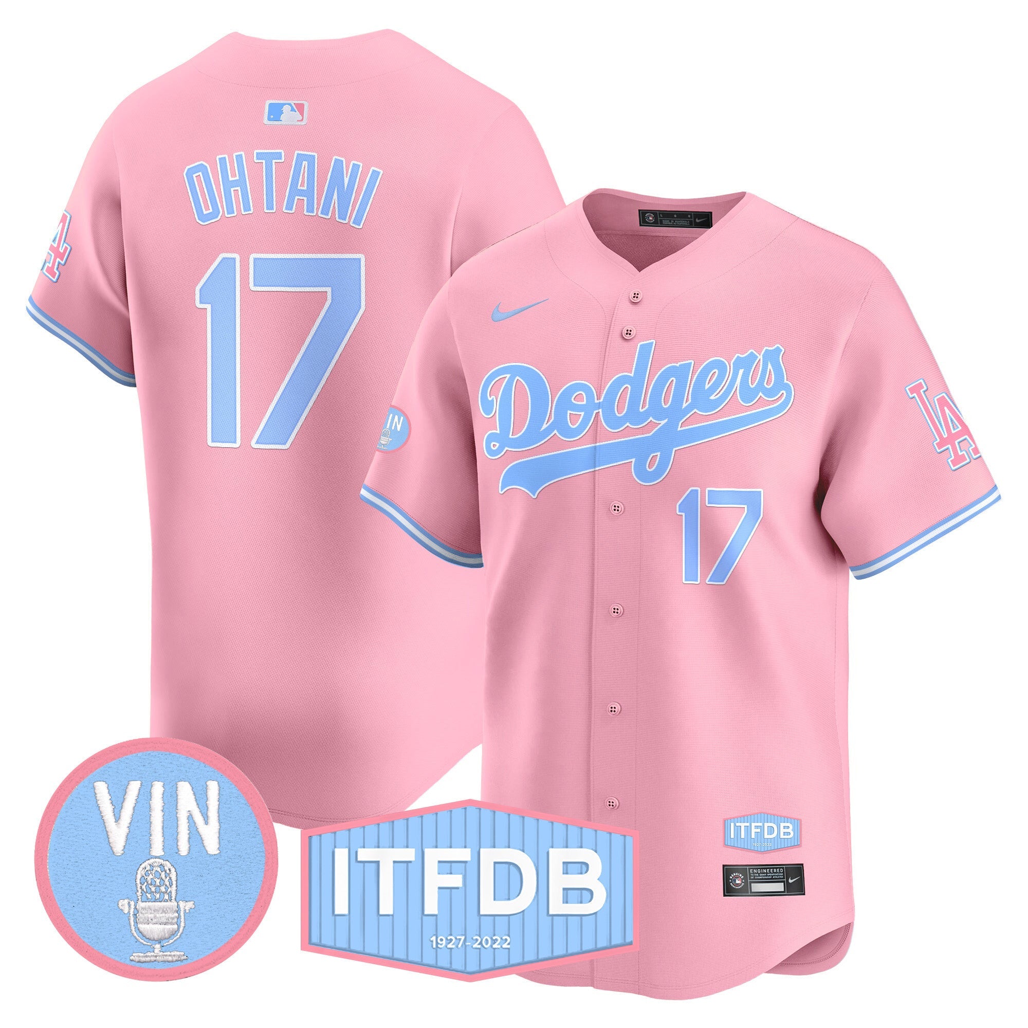 Unisex Vin ITFDB Patch Bubblegum Pink Vapor Premier Limited Jersey