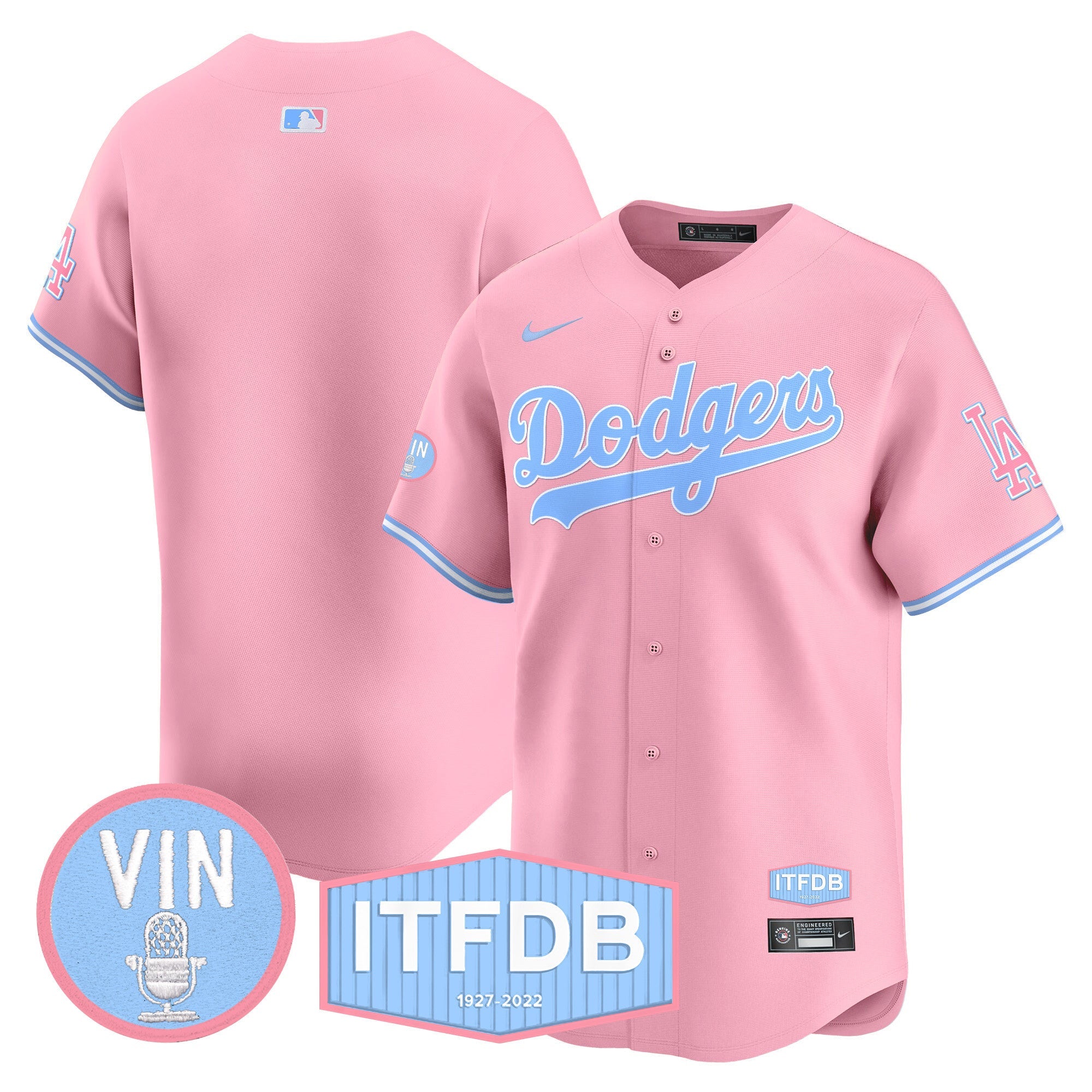 Unisex Vin ITFDB Patch Bubblegum Pink Vapor Premier Limited Jersey