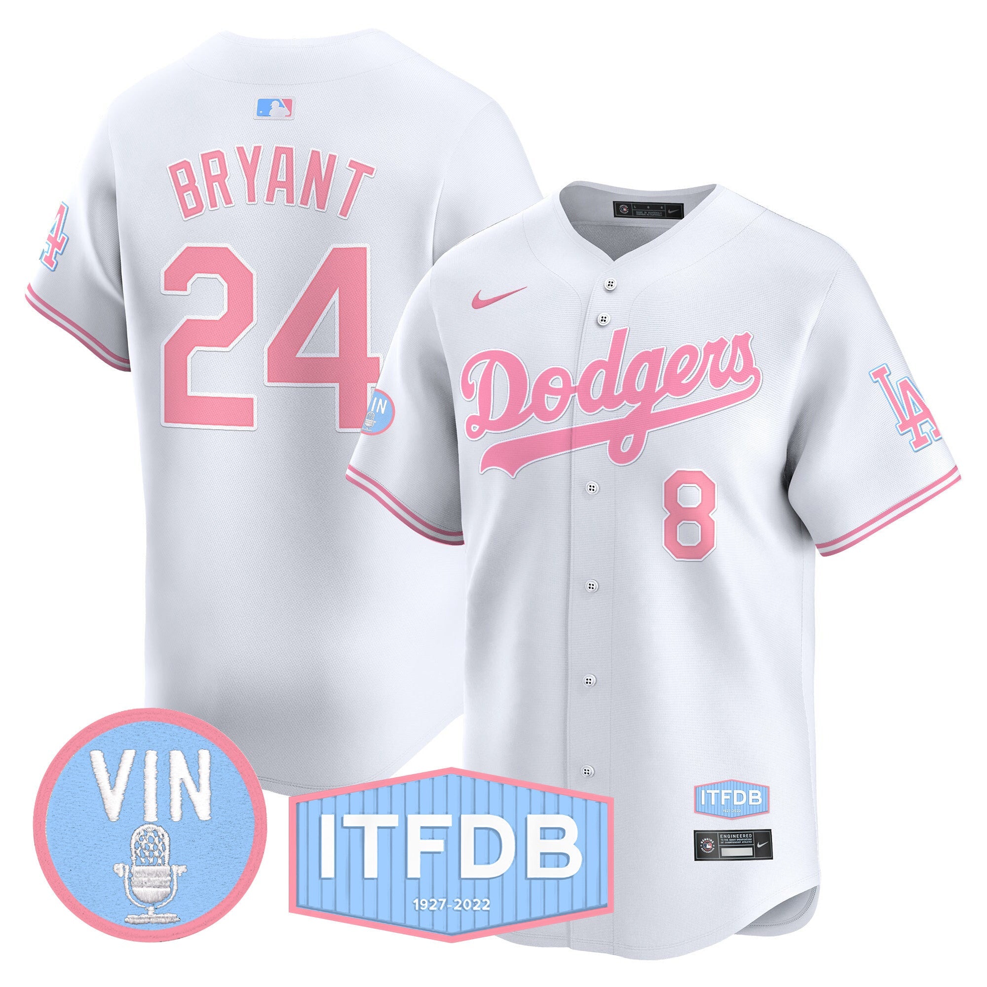 Unisex Vin ITFDB Patch Bubblegum Pink Vapor Premier Limited Jersey