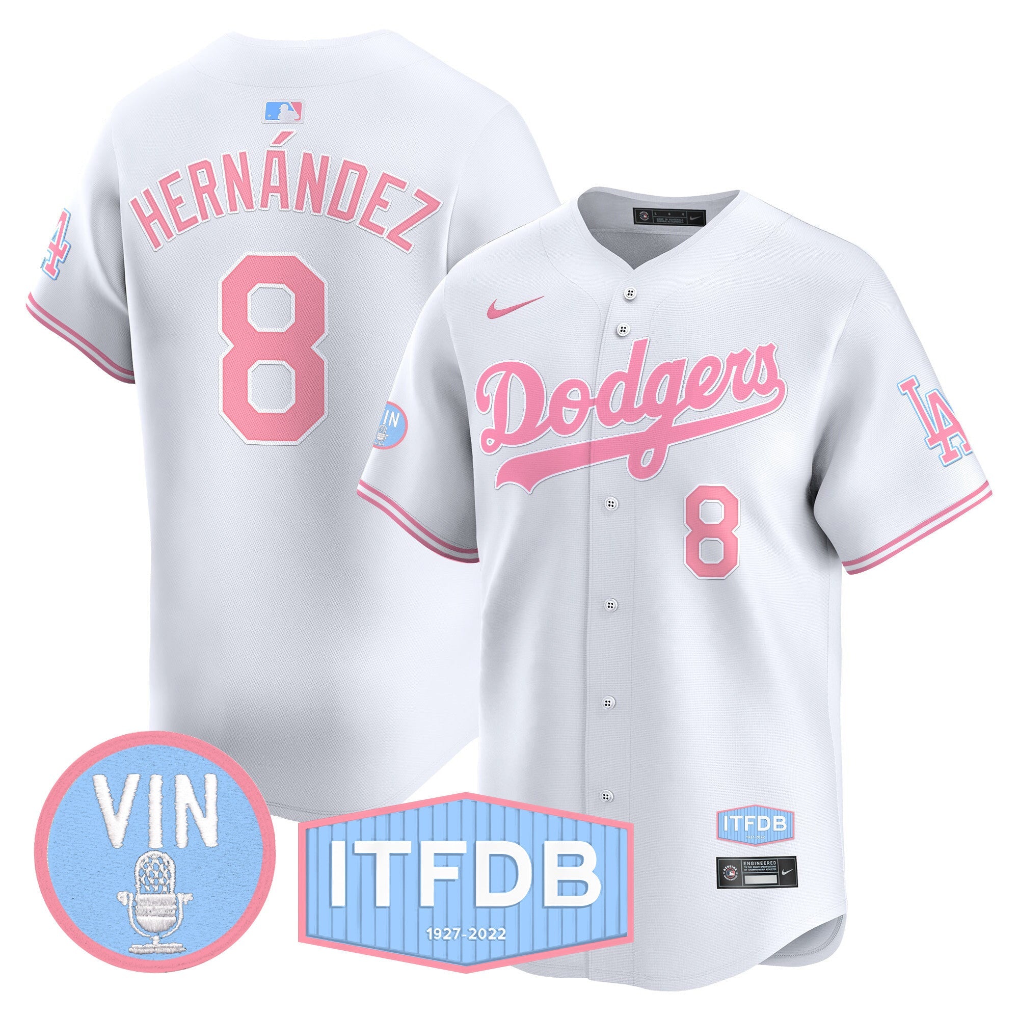 Unisex Vin ITFDB Patch Bubblegum Pink Vapor Premier Limited Jersey