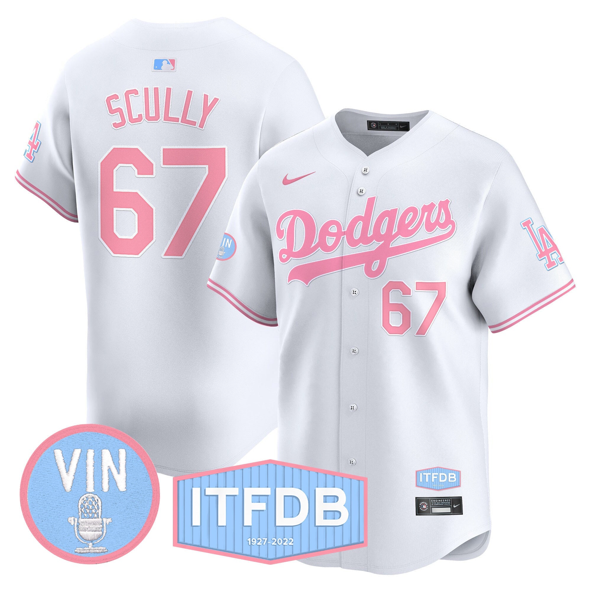 Unisex Vin ITFDB Patch Bubblegum Pink Vapor Premier Limited Jersey