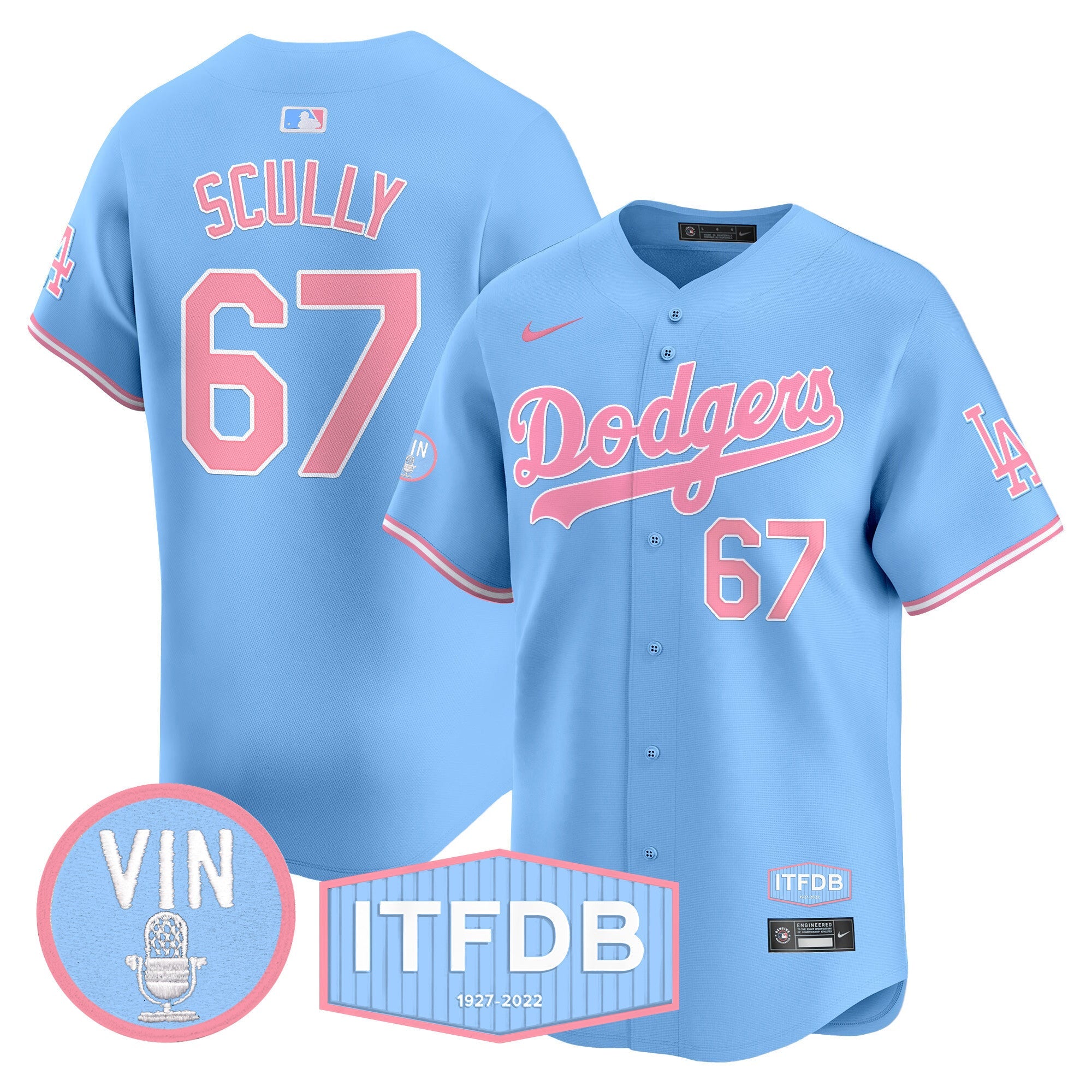 Unisex Vin ITFDB Patch Bubblegum Pink Vapor Premier Limited Jersey