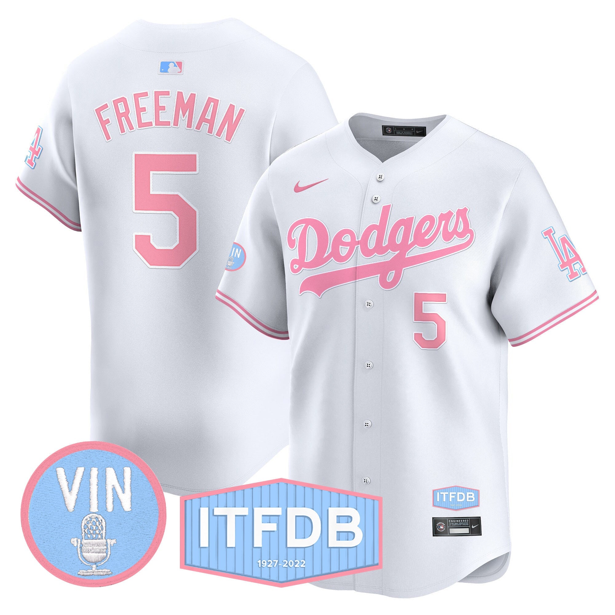 Unisex Vin ITFDB Patch Bubblegum Pink Vapor Premier Limited Jersey