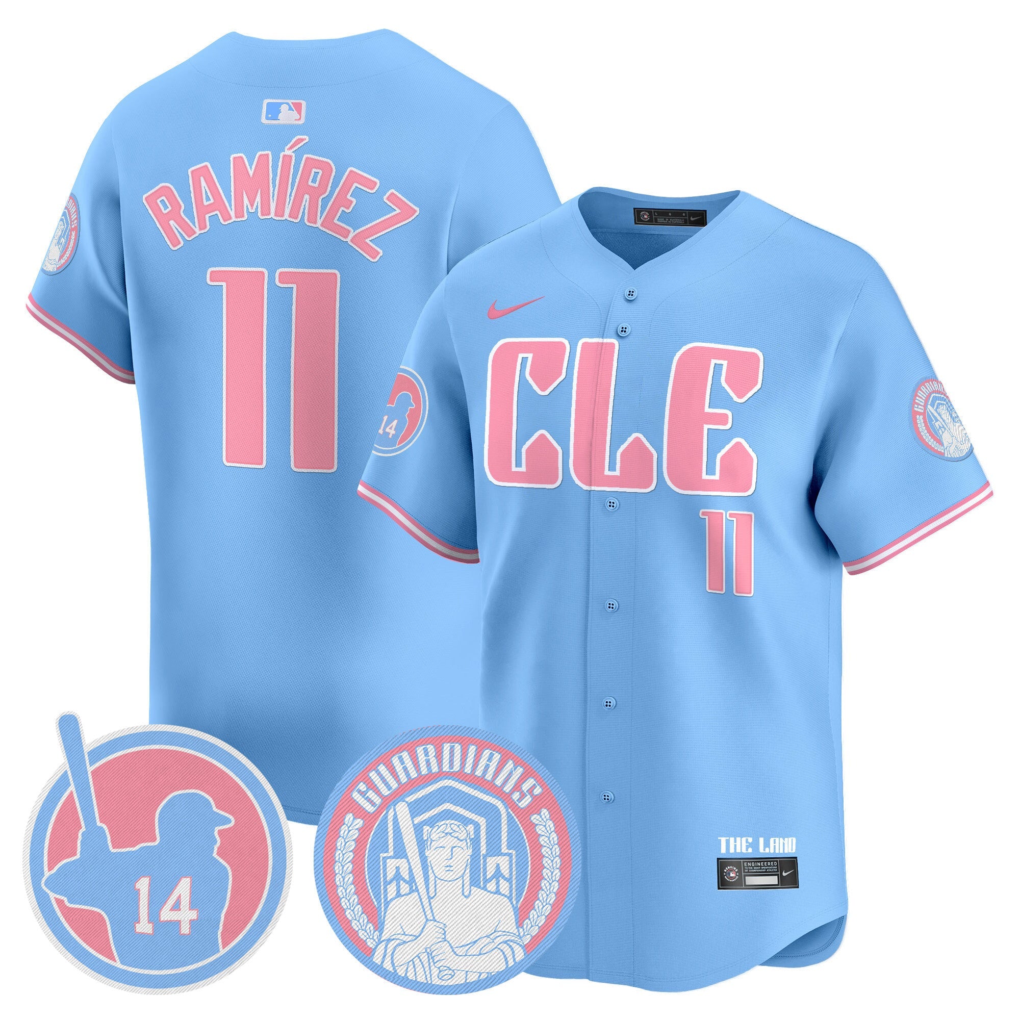 Unisex Cleveland Bubblegum Pink Vapor Premier Limited Jersey