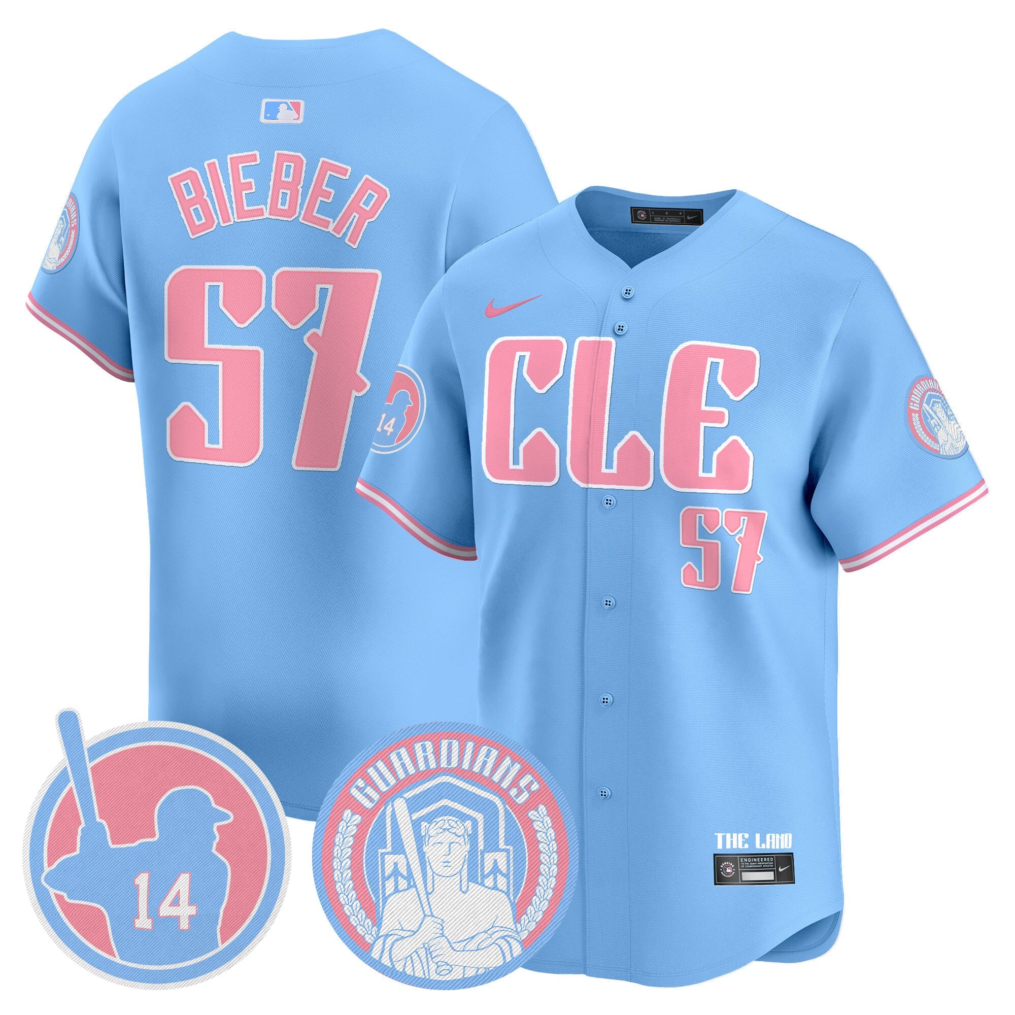 Unisex Cleveland Bubblegum Pink Vapor Premier Limited Jersey