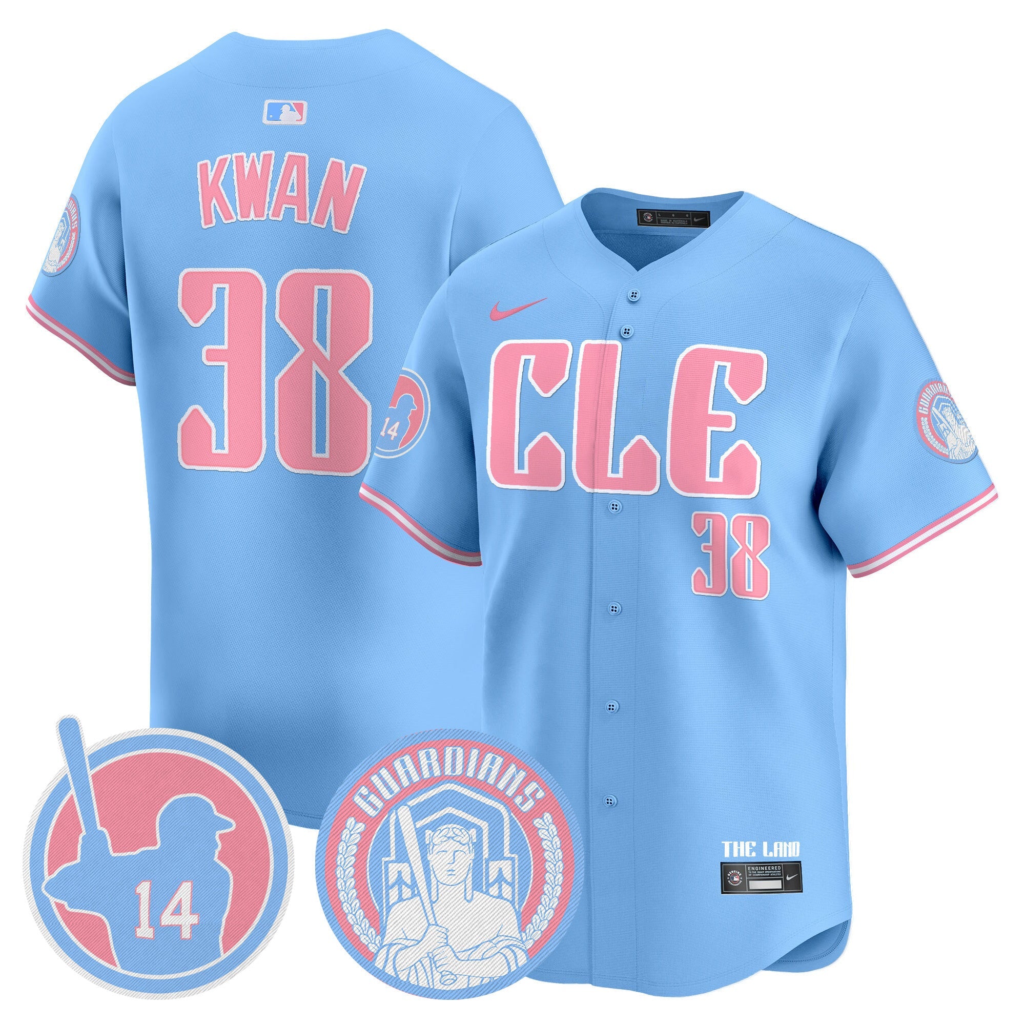 Unisex Cleveland Bubblegum Pink Vapor Premier Limited Jersey