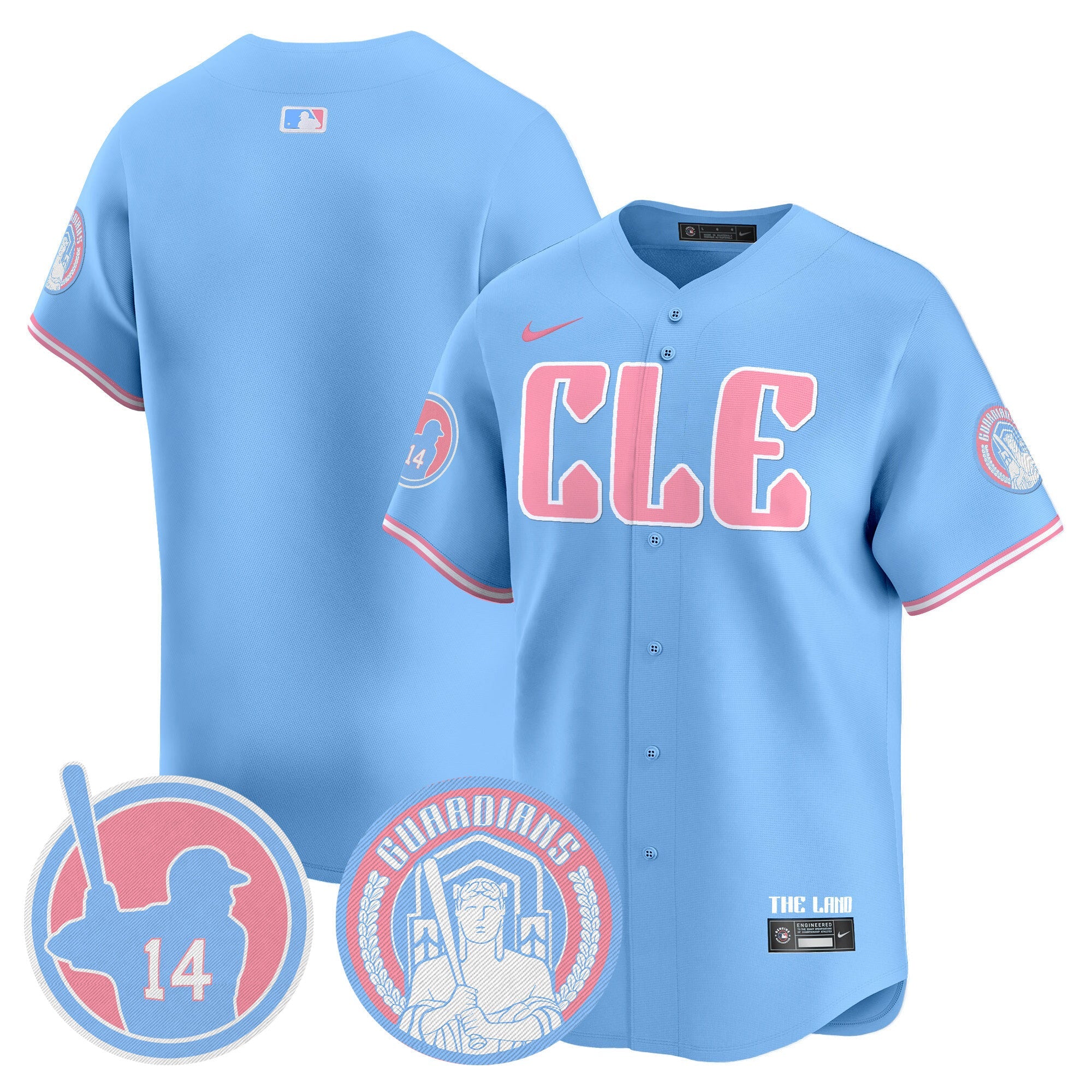 Unisex Cleveland Bubblegum Pink Vapor Premier Limited Jersey