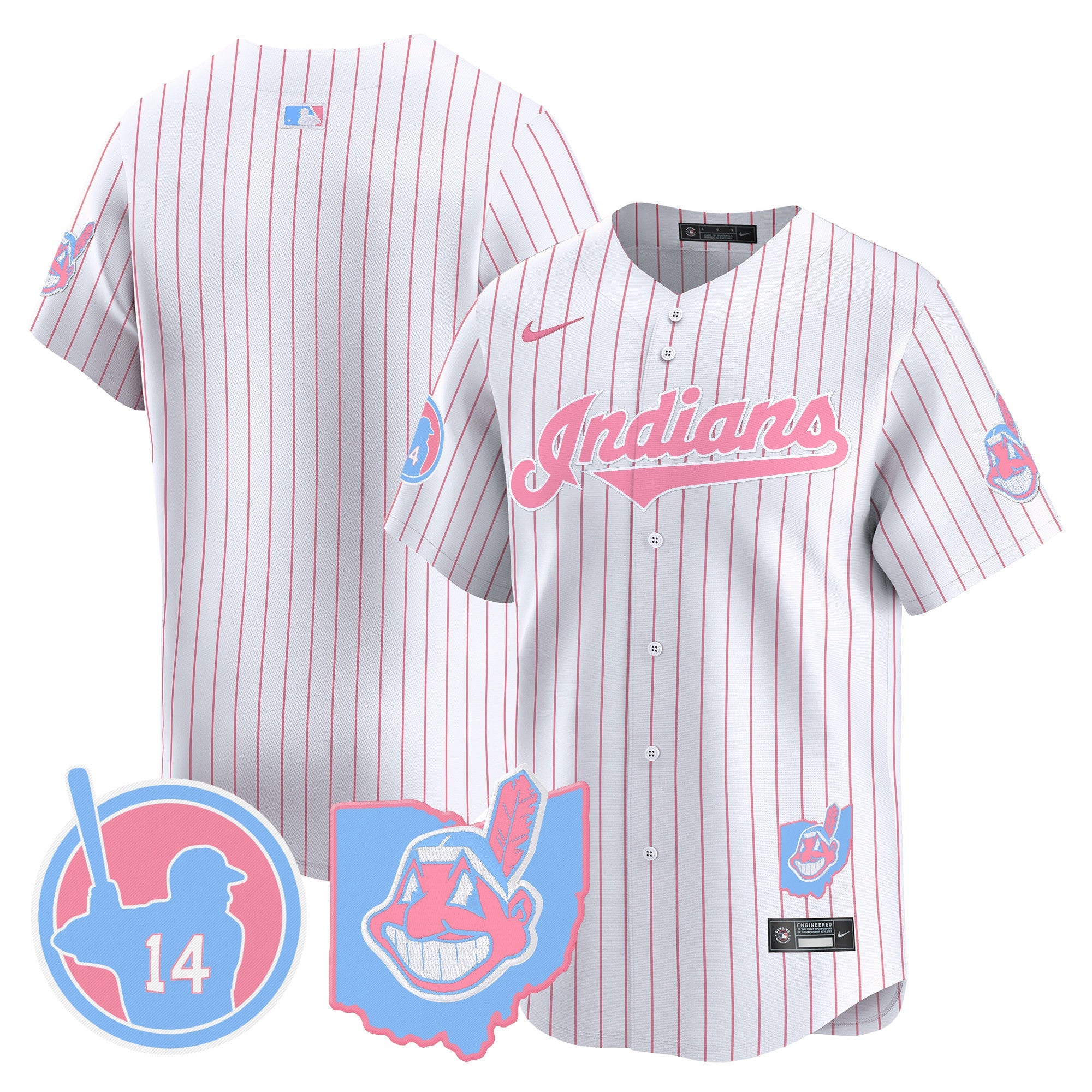 Unisex Cleveland Indians Larry Doby Bubblegum Pink Vapor Premier Limited Jersey