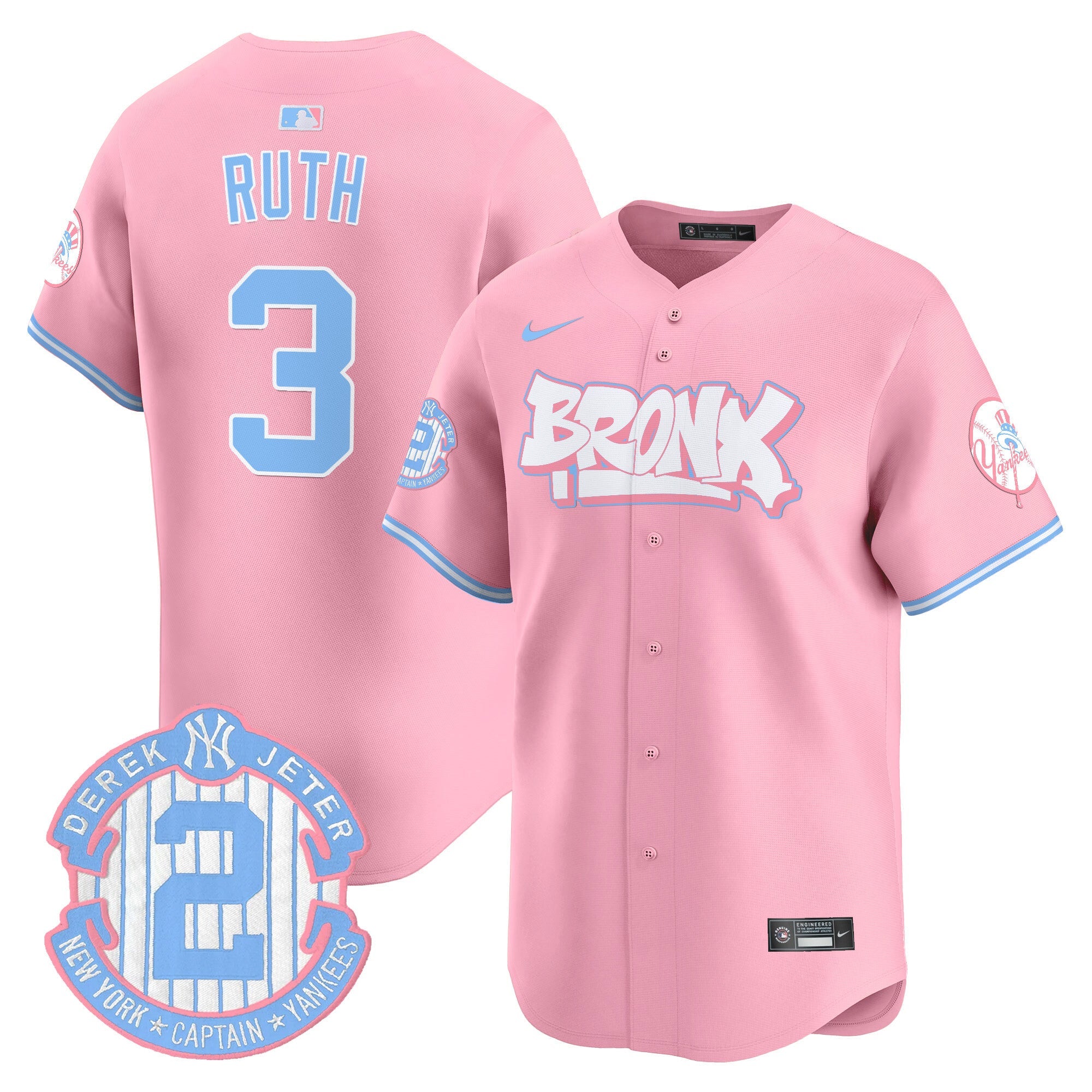 Unisex The Bronx Graffiti Bubblegum Pink Vapor Premier Limited Jersey V2