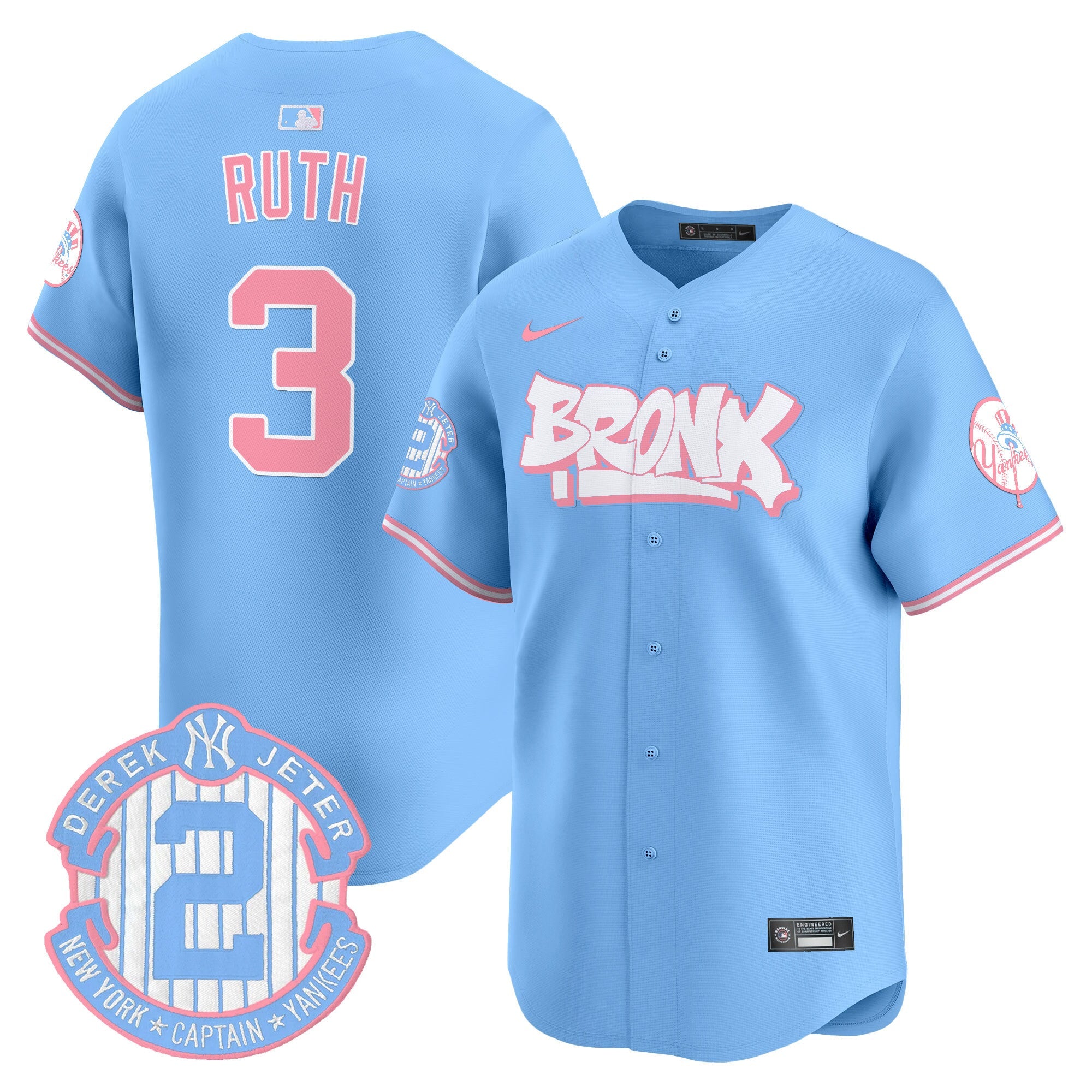 Unisex The Bronx Graffiti Bubblegum Pink Vapor Premier Limited Jersey V2