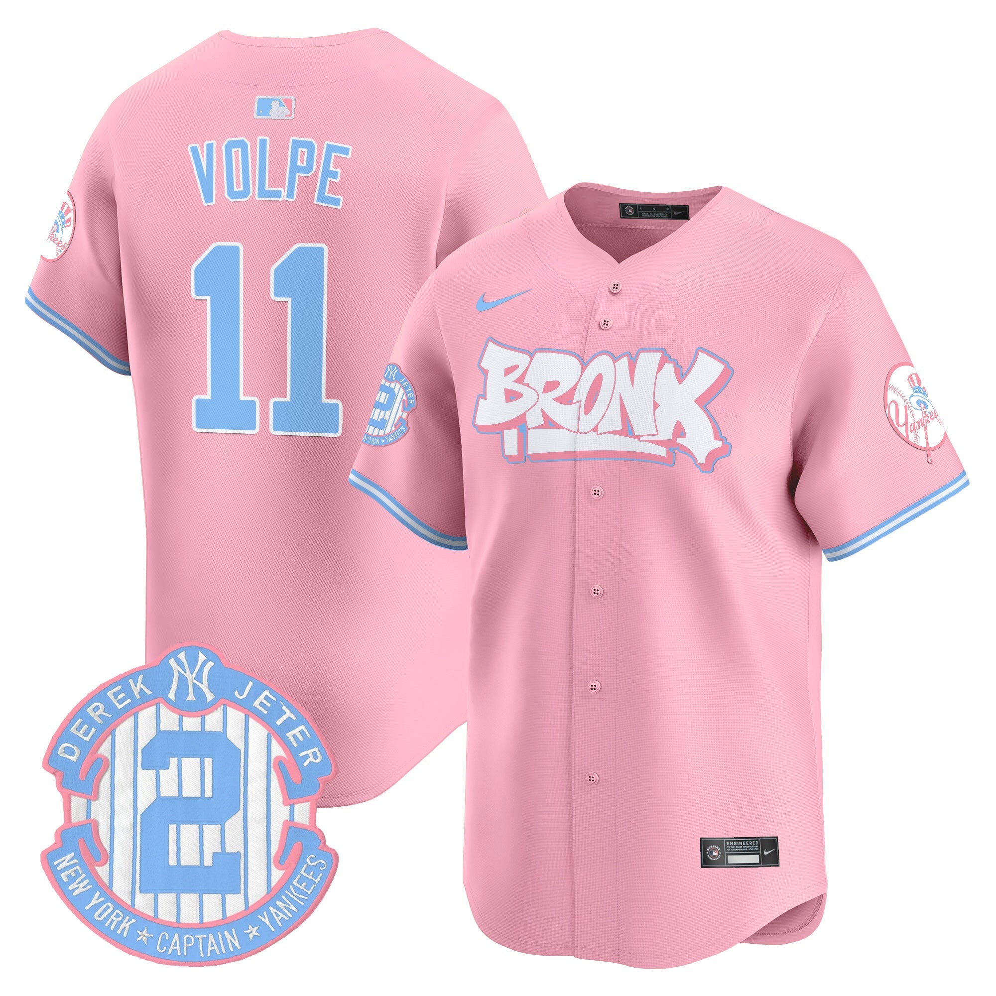 Unisex The Bronx Graffiti Bubblegum Pink Vapor Premier Limited Jersey V2