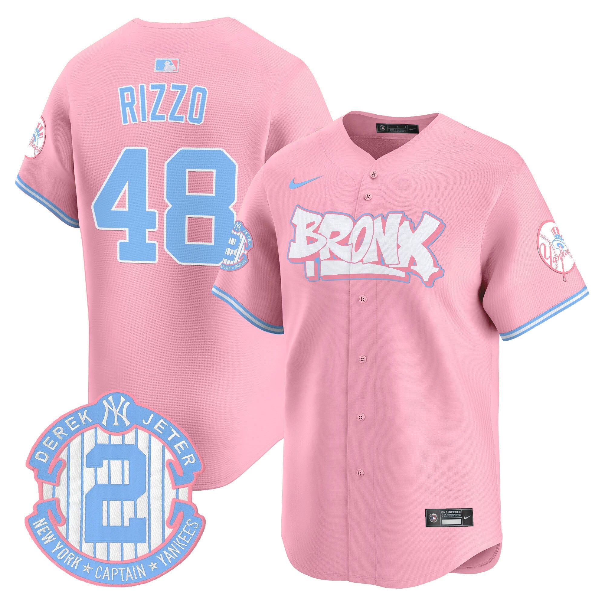 Unisex The Bronx Graffiti Bubblegum Pink Vapor Premier Limited Jersey V2