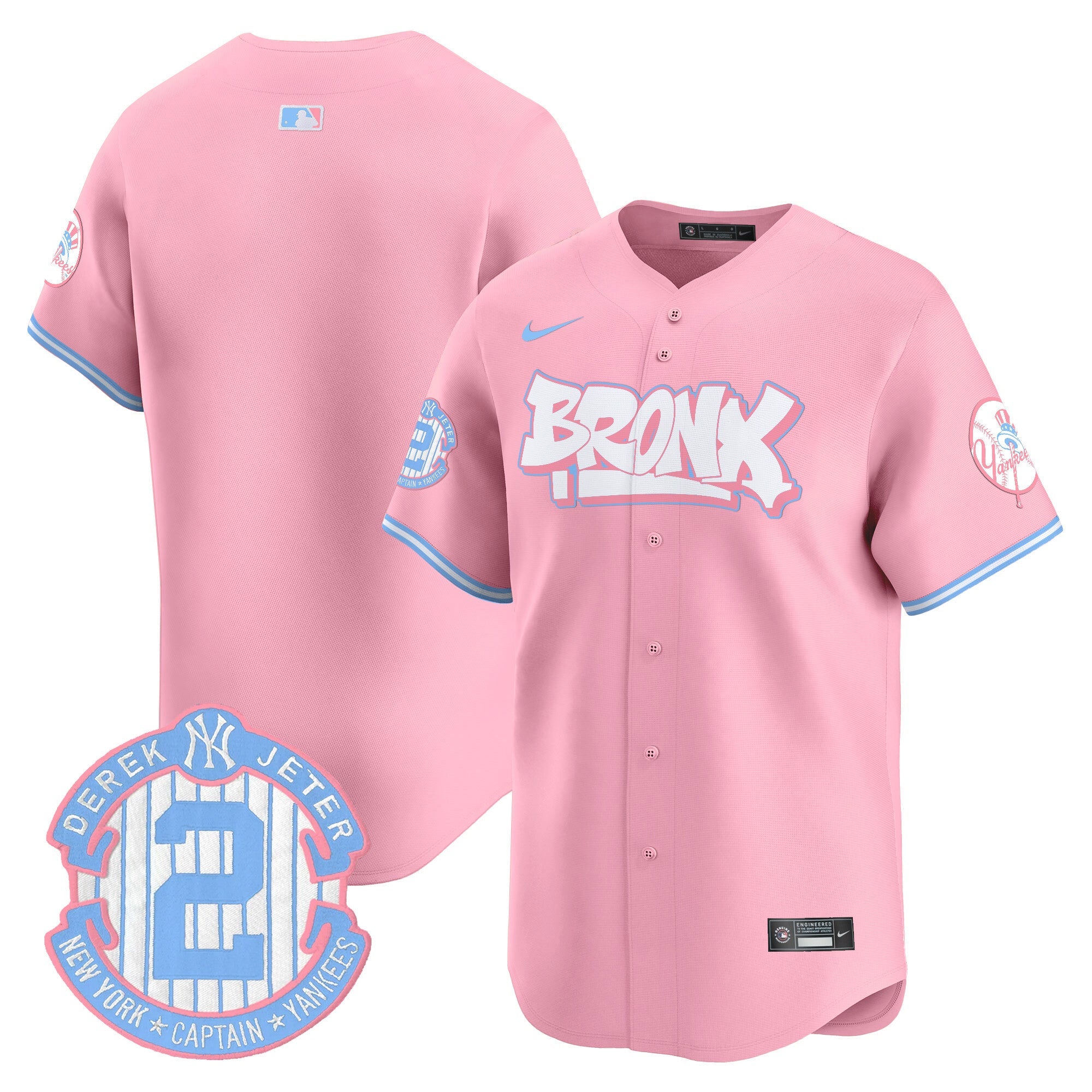 Unisex The Bronx Graffiti Bubblegum Pink Vapor Premier Limited Jersey V2