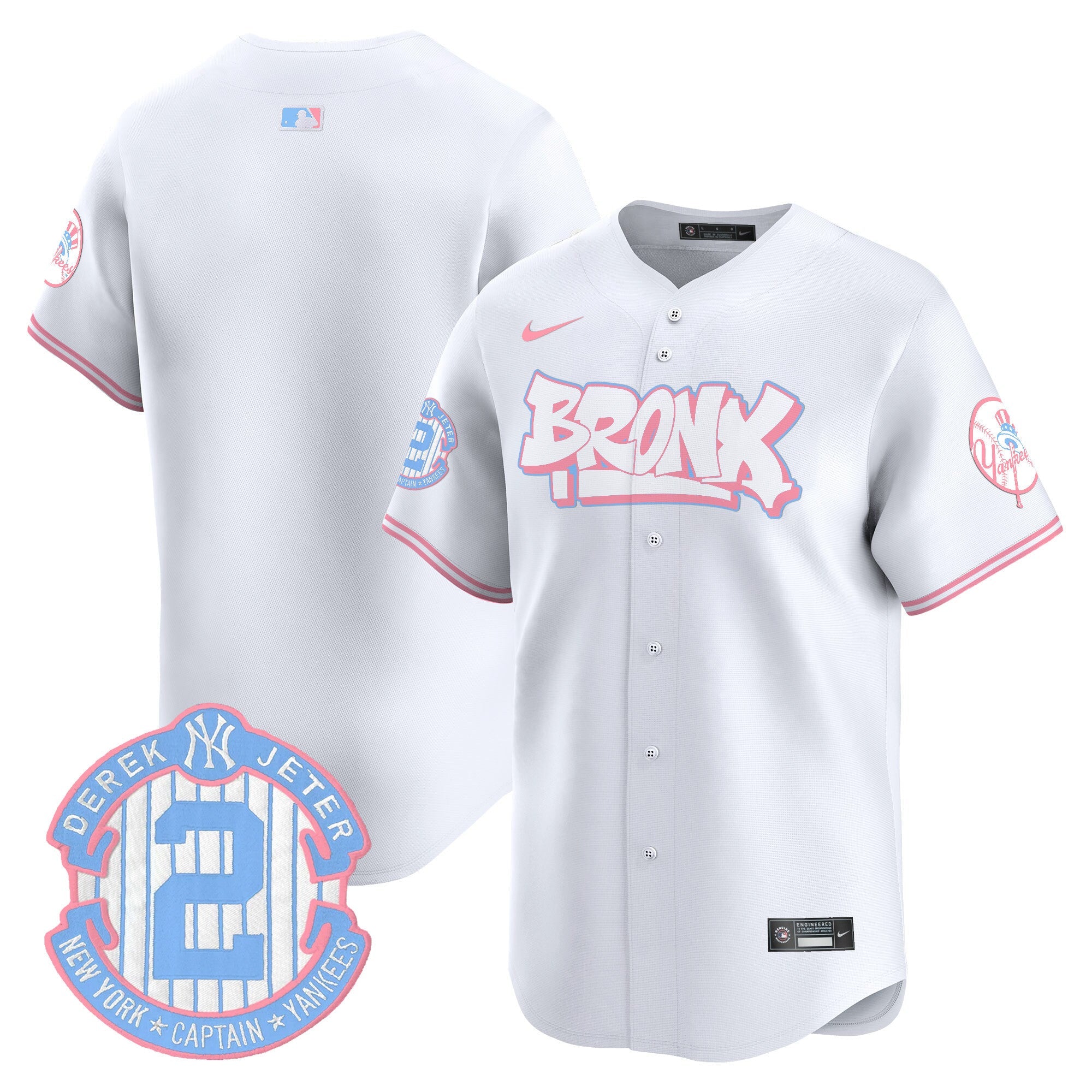 Unisex The Bronx Graffiti Bubblegum Pink Vapor Premier Limited Jersey V2