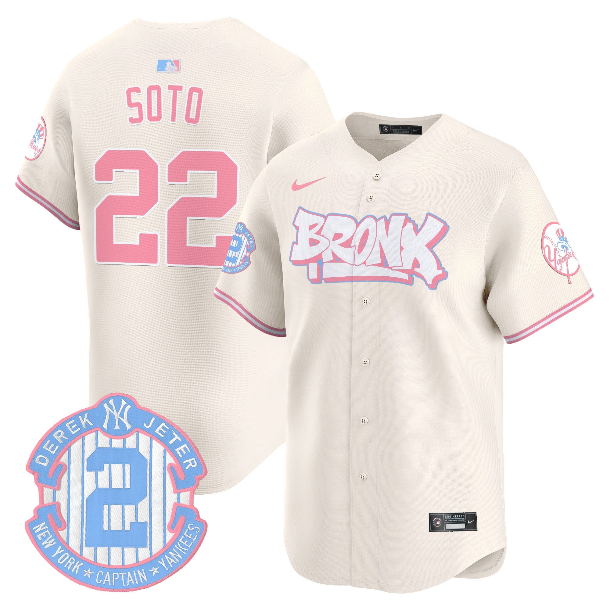 Unisex The Bronx Graffiti Bubblegum Pink Vapor Premier Limited Jersey V2