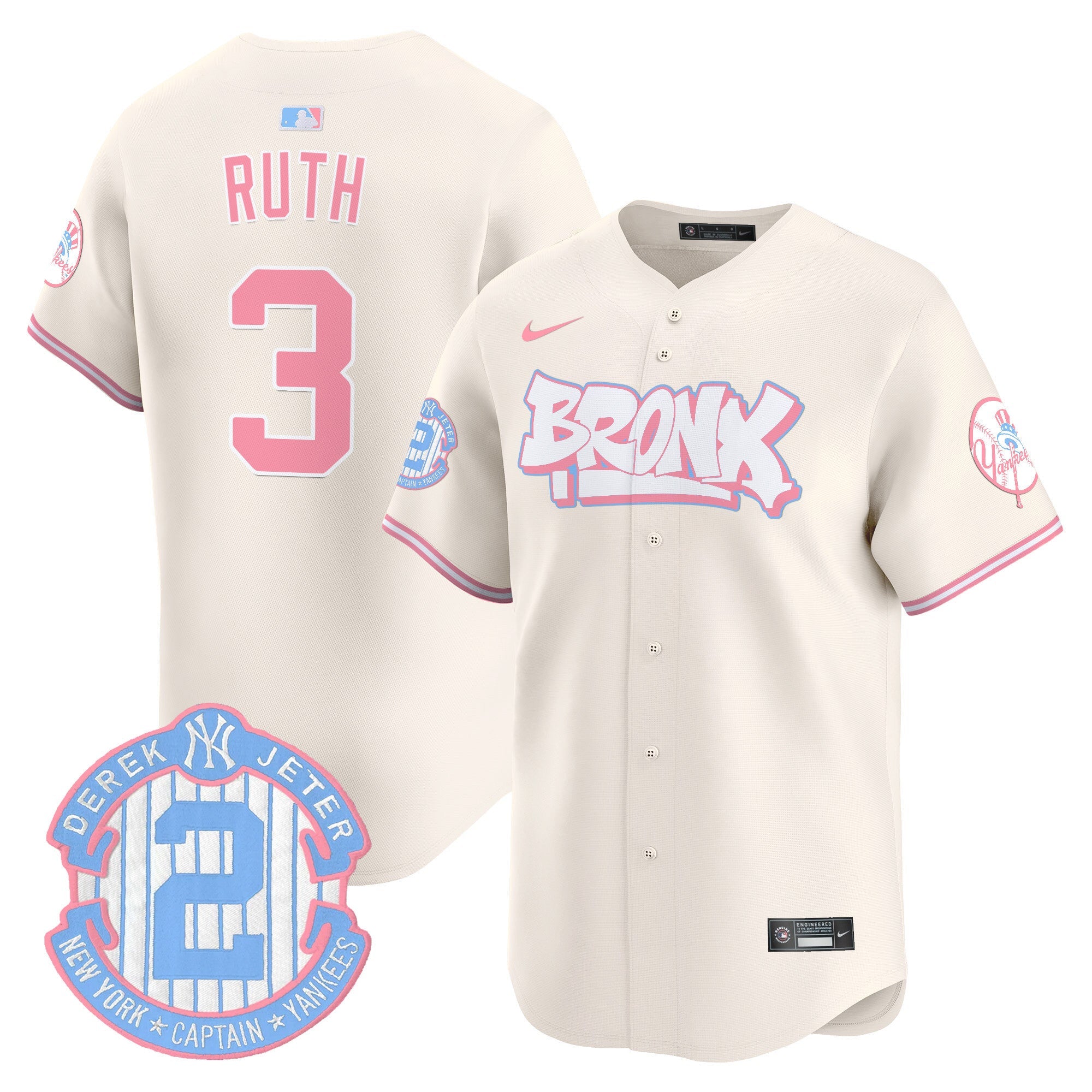 Unisex The Bronx Graffiti Bubblegum Pink Vapor Premier Limited Jersey V2