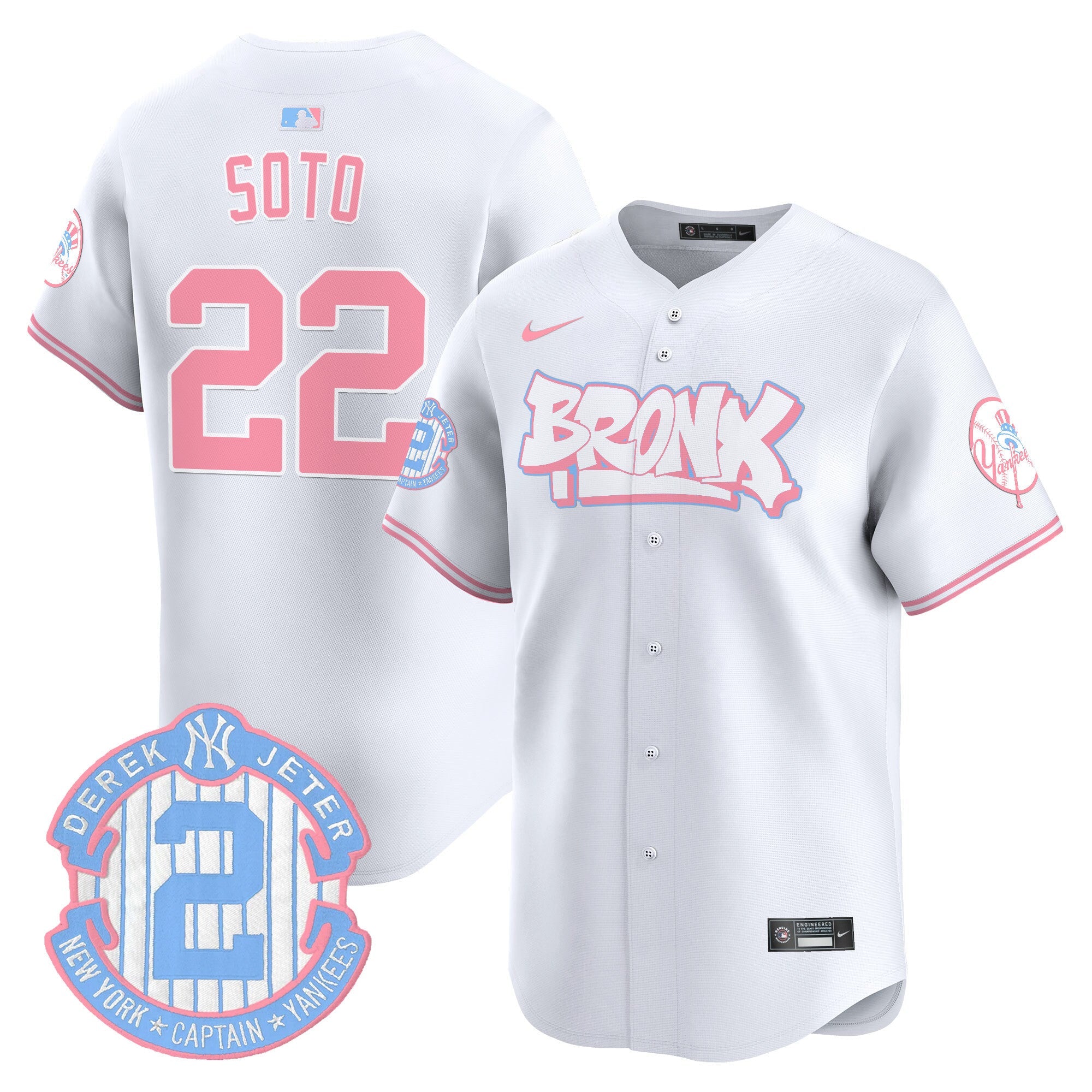 Unisex The Bronx Graffiti Bubblegum Pink Vapor Premier Limited Jersey V2