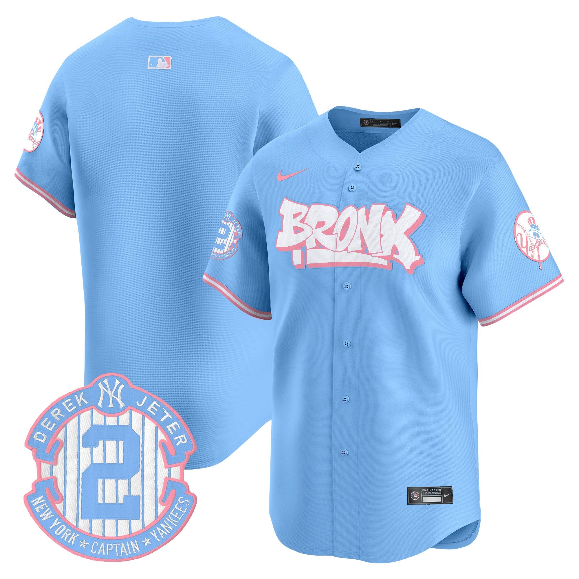 Unisex The Bronx Graffiti Bubblegum Pink Vapor Premier Limited Jersey V2