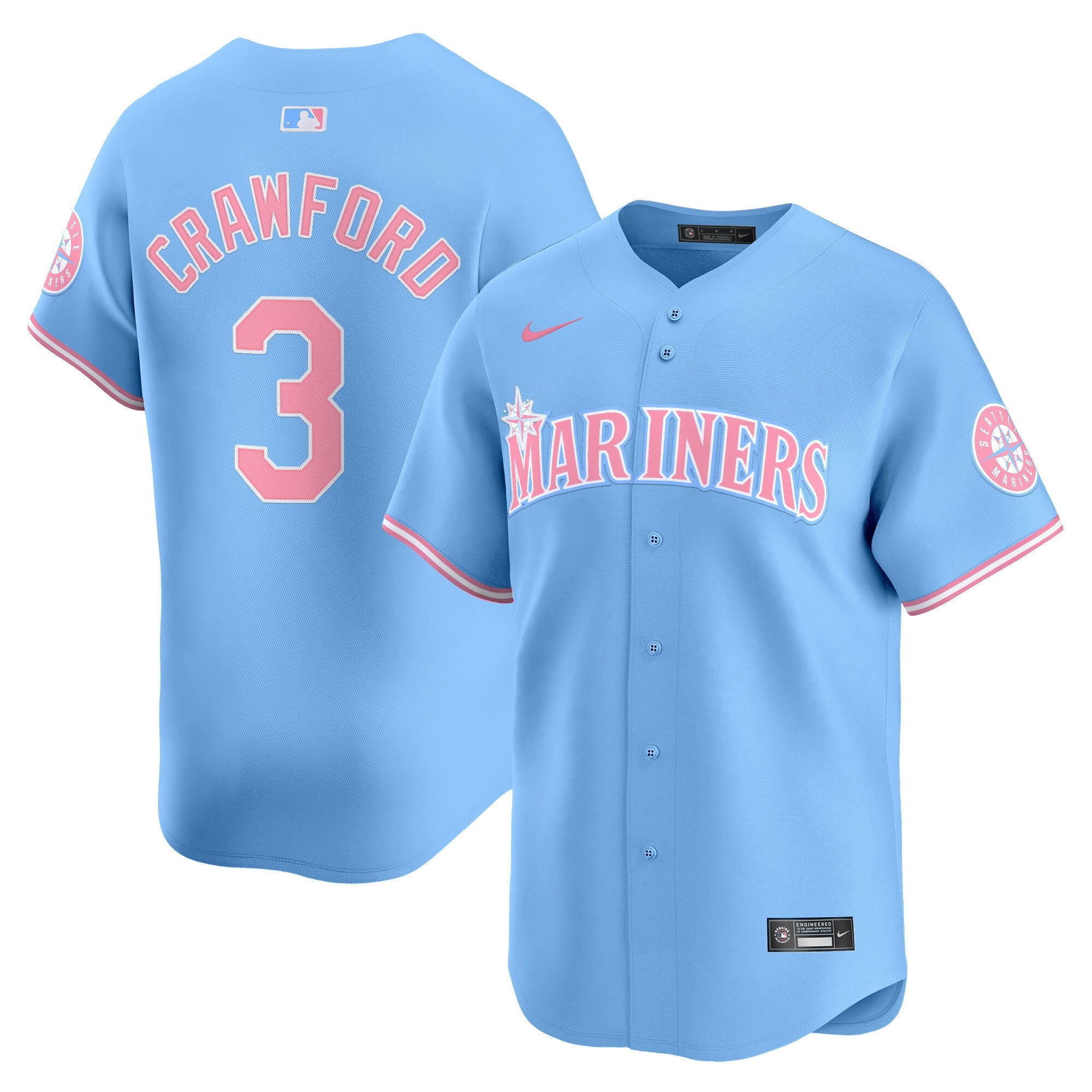 Unisex Seattle Bubblegum Pink Vapor Premier Limited Jersey