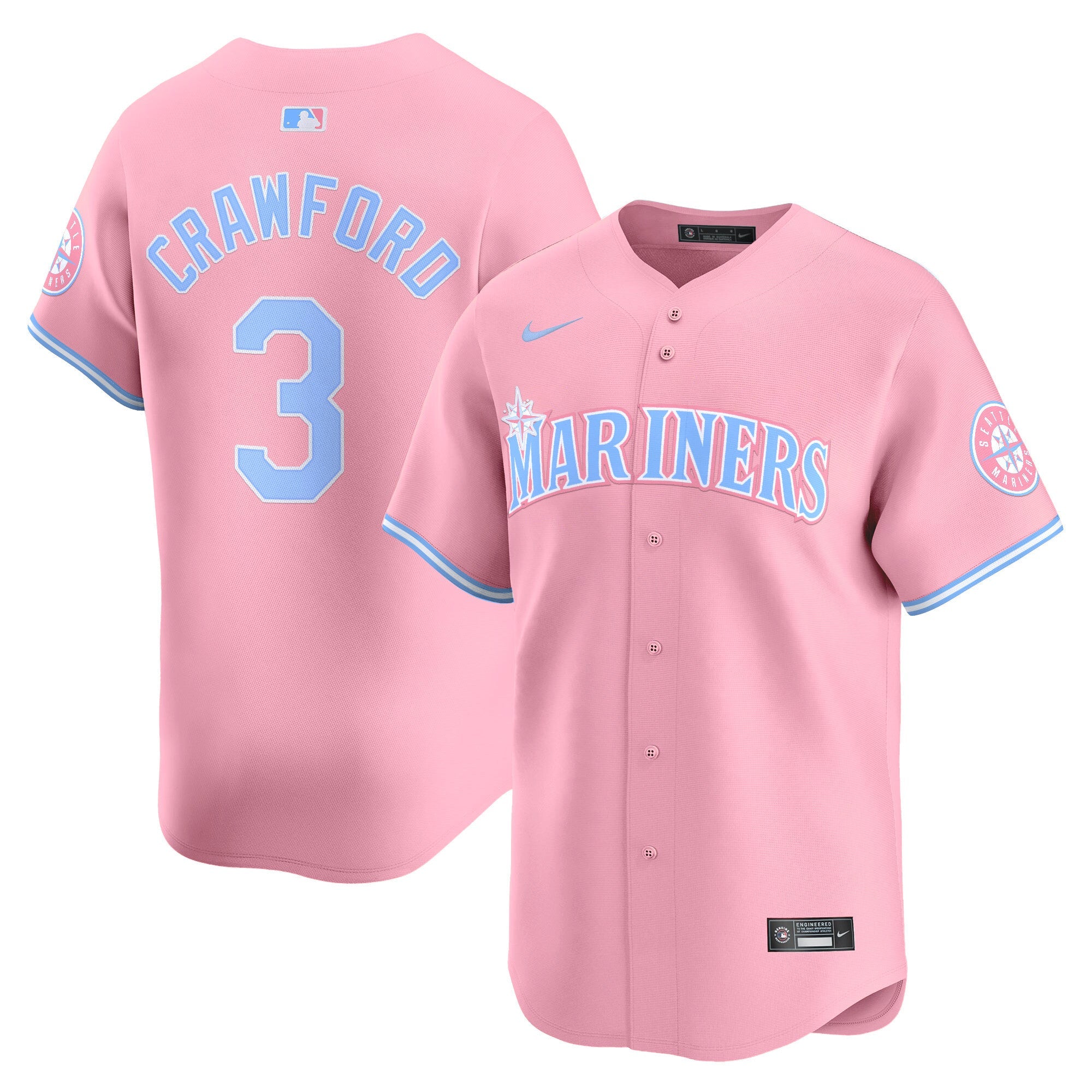 Unisex Seattle Bubblegum Pink Vapor Premier Limited Jersey