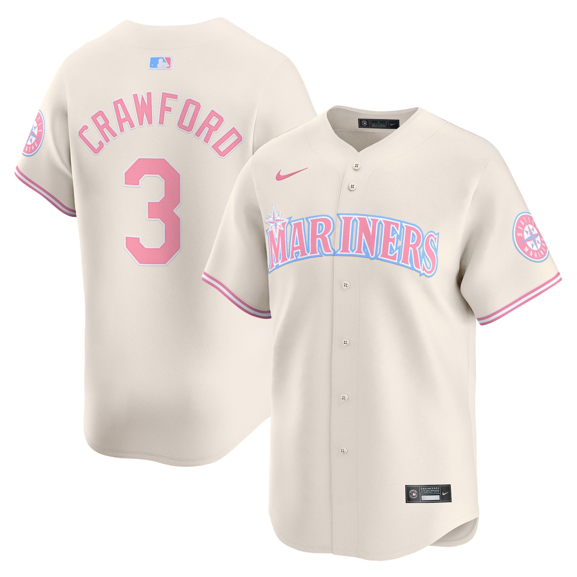 Unisex Seattle Bubblegum Pink Vapor Premier Limited Jersey