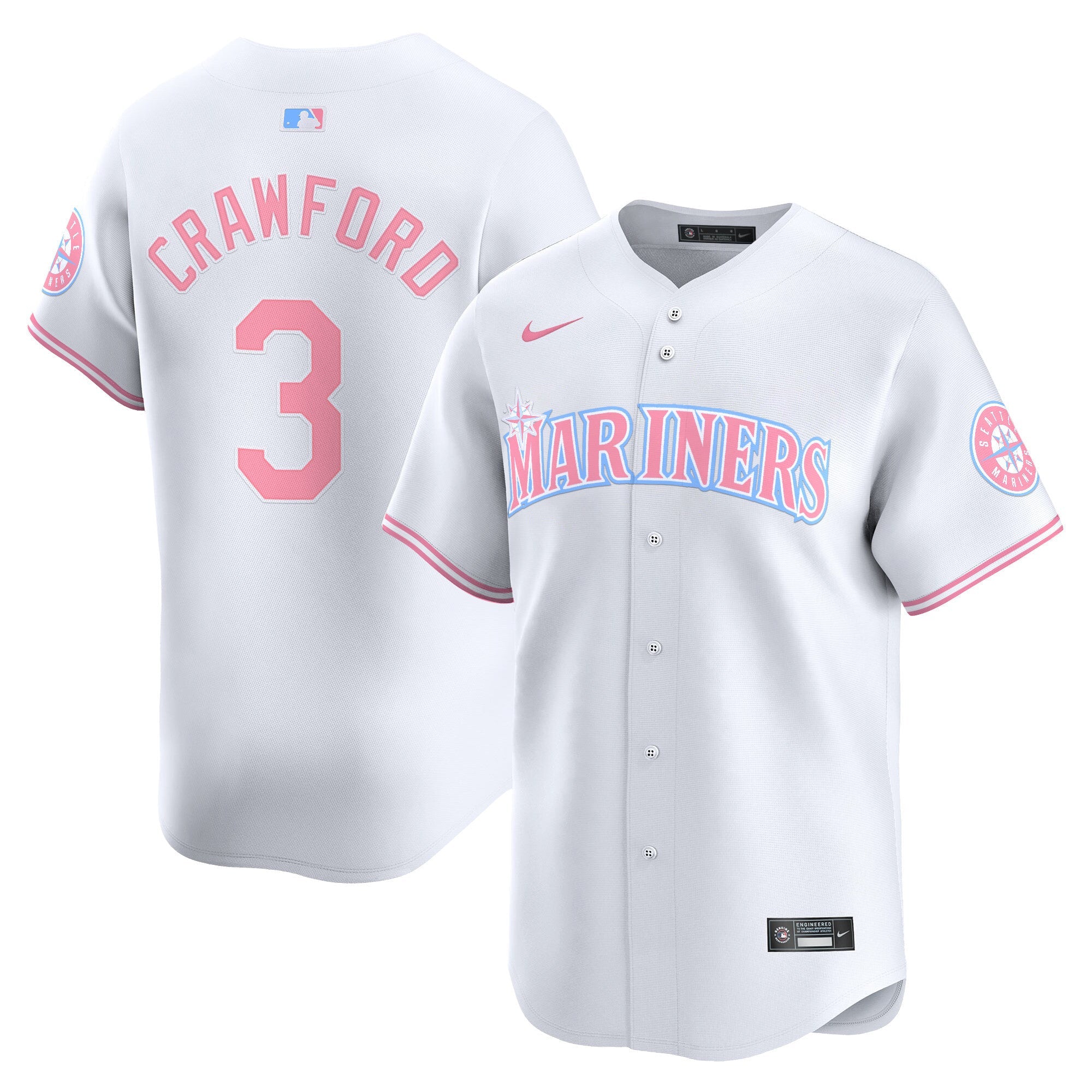 Unisex Seattle Bubblegum Pink Vapor Premier Limited Jersey