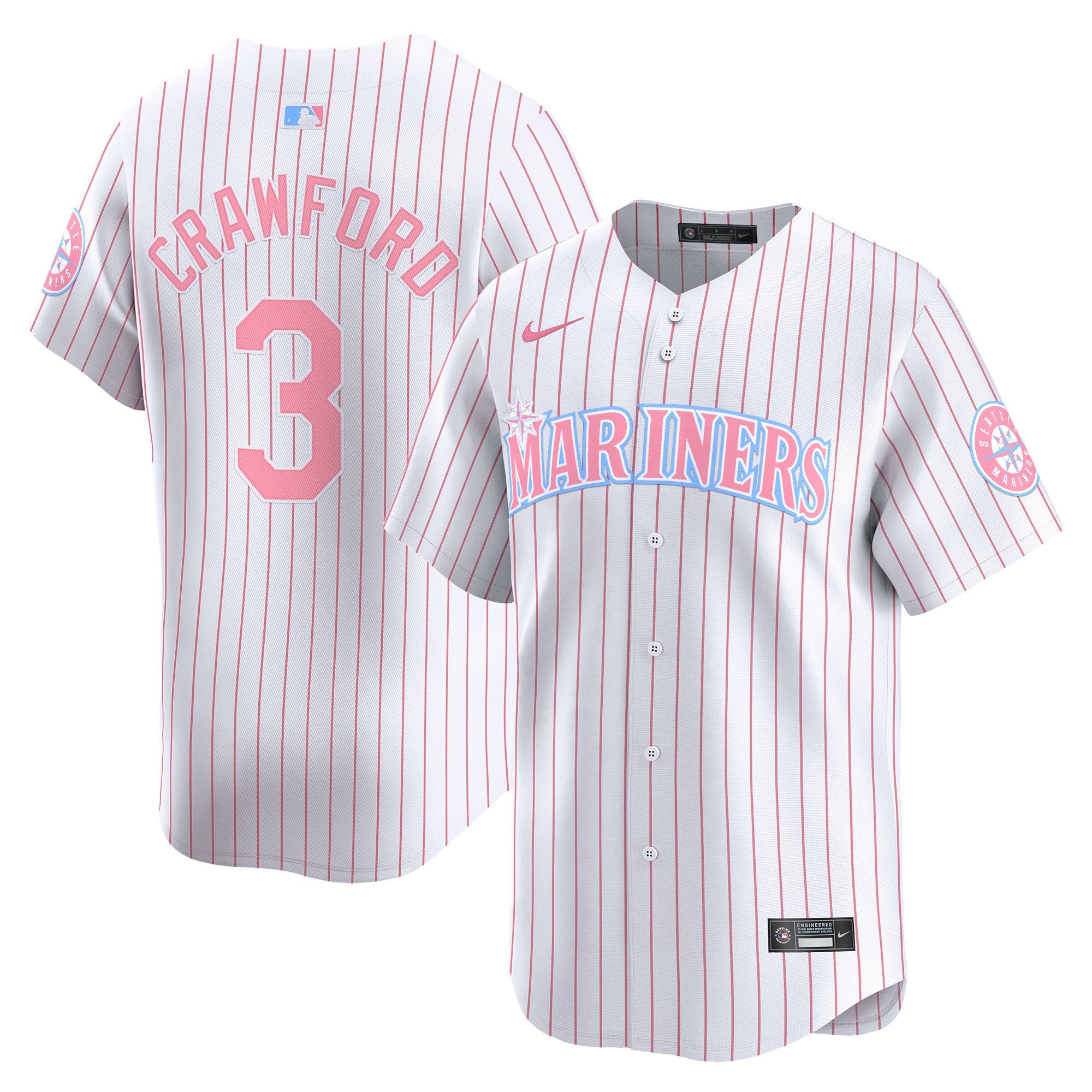 Unisex Seattle Bubblegum Pink Vapor Premier Limited Jersey