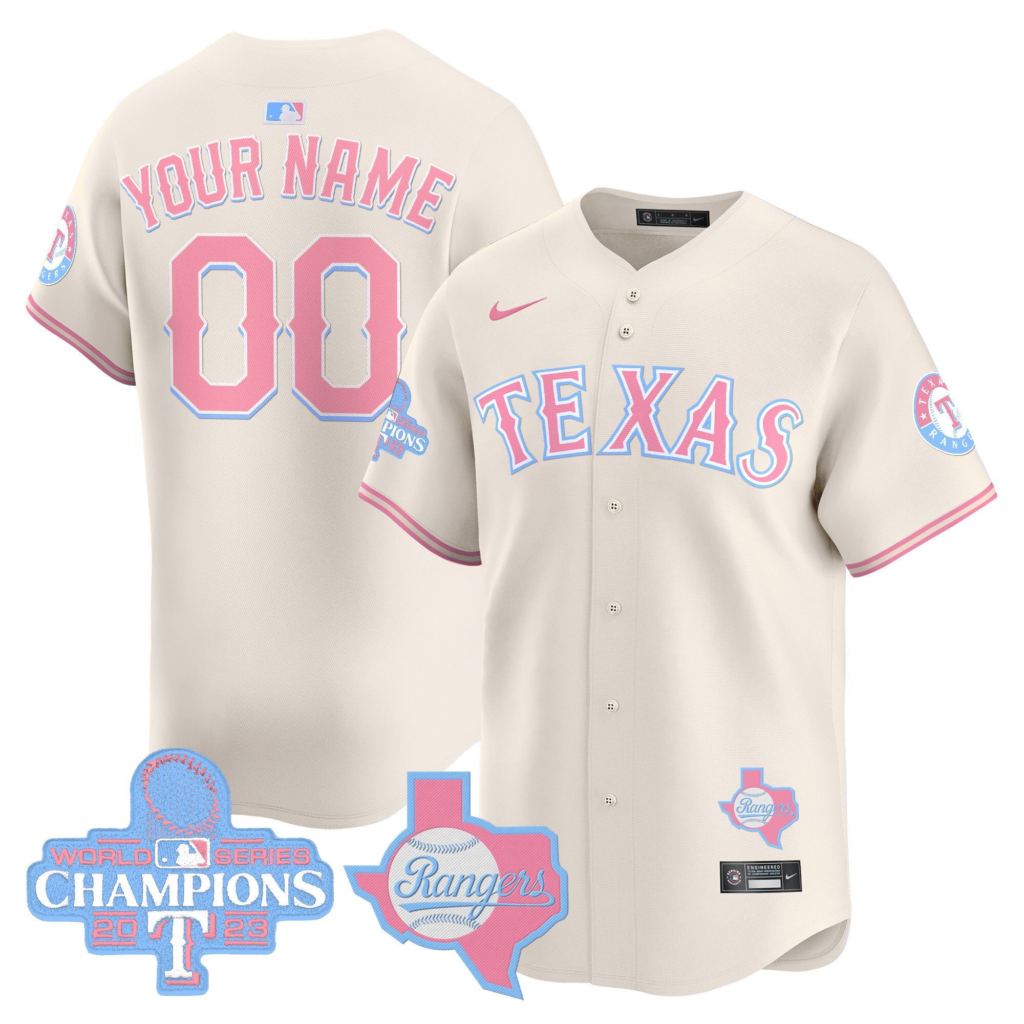Texas Bubblegum Pink Vapor Premier Limited Custom Jersey